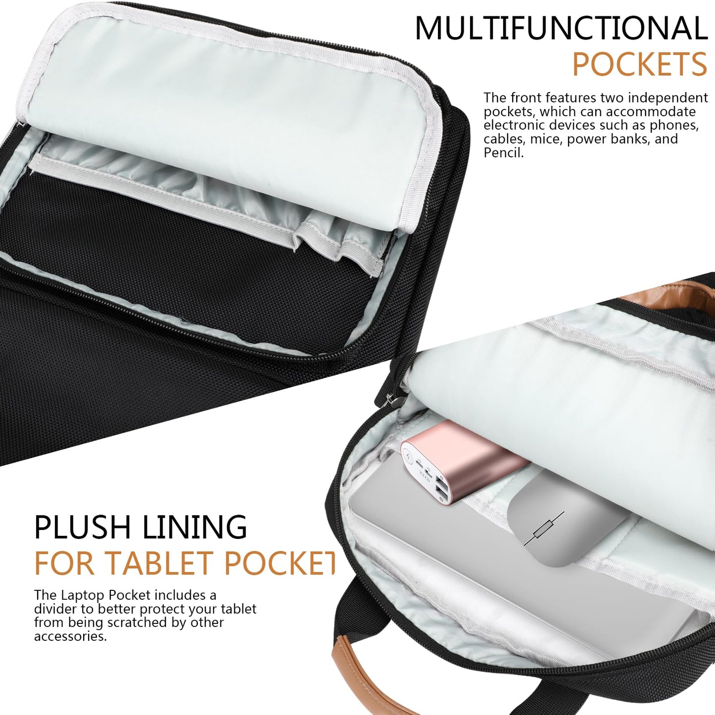 13.3-14 Inch Laptop Sleeve Bag, Laptop Bag for 14'' MacBook Pro M4 2024,14'' MacBook Pro M3&M2&M1 2023/2021, 13.6/13'' New MacBook Air M3/M2 2024/2022,Tab S8 Ultra 14.6",with Shoulder Strap(Black)