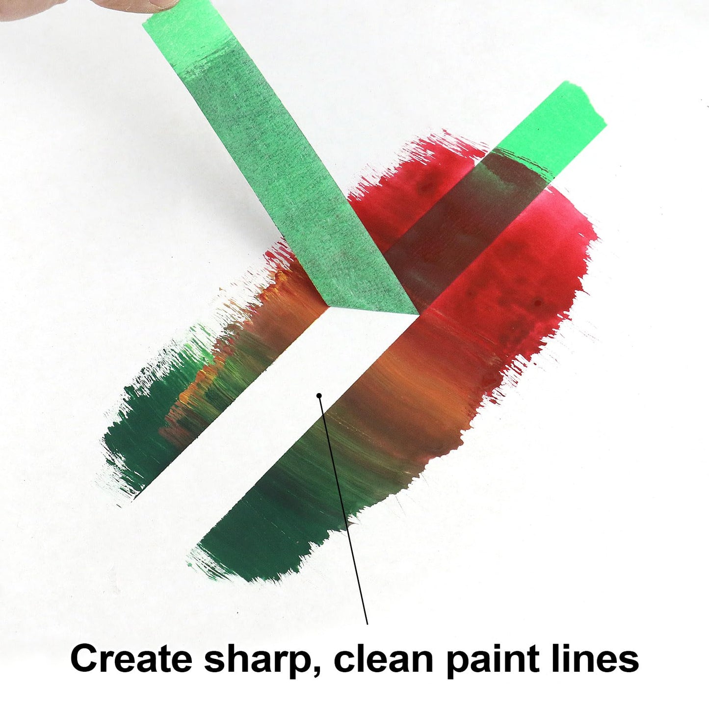 BOMEI PACK Green Painters Tape 1 Inch Bulk - Paint Tape 20 Rolls x 1 Inch x 55 Yards - Green Masking Tape for Walls Painting, DIY Crafting, Edge Finishing and School Projects, Total 1100 Yards