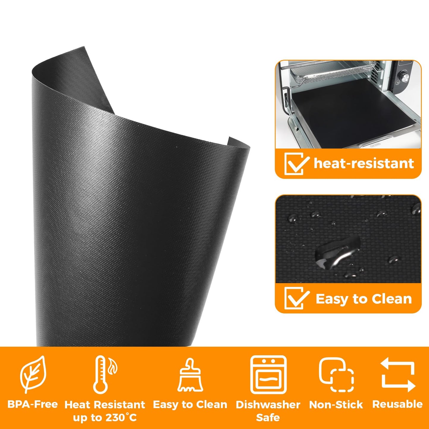 Air Fryer Accessories for Ninja Foodi SP101 Air Fryer Oven, Air Fryer Liners Replacement Baking Pan Air Fryer Basket Non-stick Baking Tray for Ninja Digital Air Fry Countertop Oven