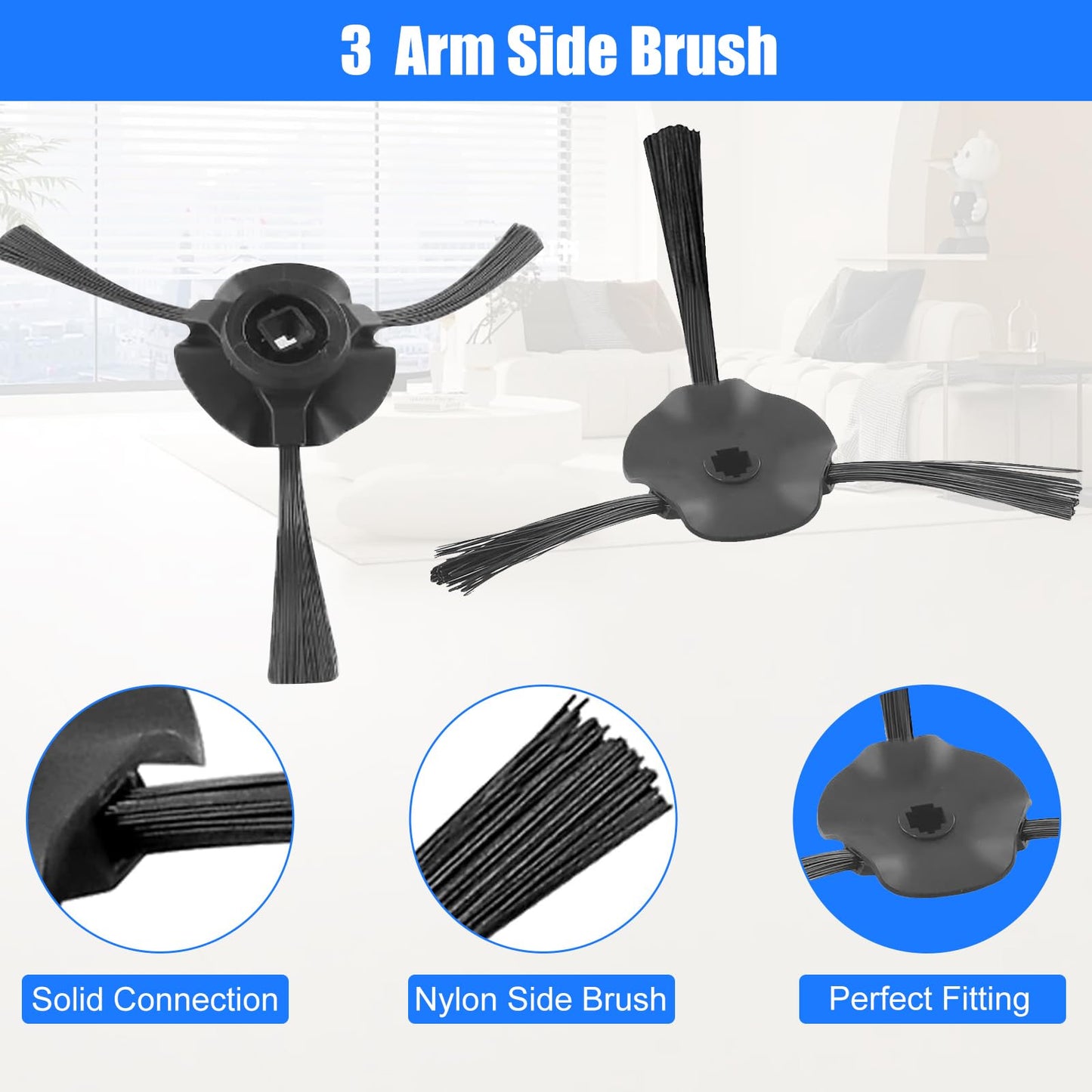 RV2310AE Replacement Parts for Shark AV2310AE/RV2320S/RV2300S/UR2350AE/UR2360S Matrix Robot Vacuum Cleaner,1 Main Brush Roller, 6 Side Brushes, 2 HEPA Filters, 2 Foam Filters(Not for RV2300/RV2310)