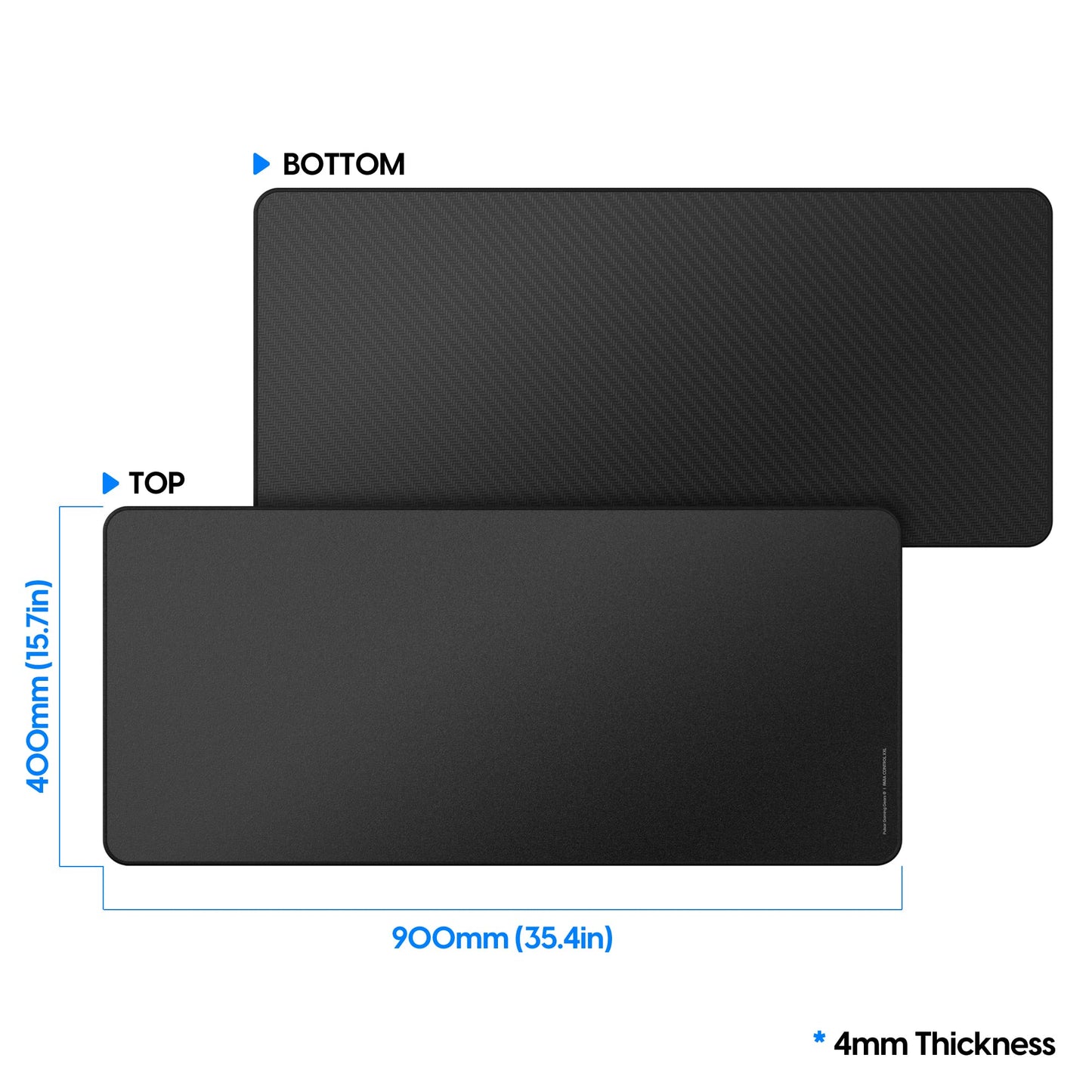 Pulsar - Paracontrol XXL Esports Level Premium Gaming Mouse Pad v2 - Medium to High Speed Pad Stitched Edge Durable Hybrid Top Surface 35 x 16 in (XXL, Black)