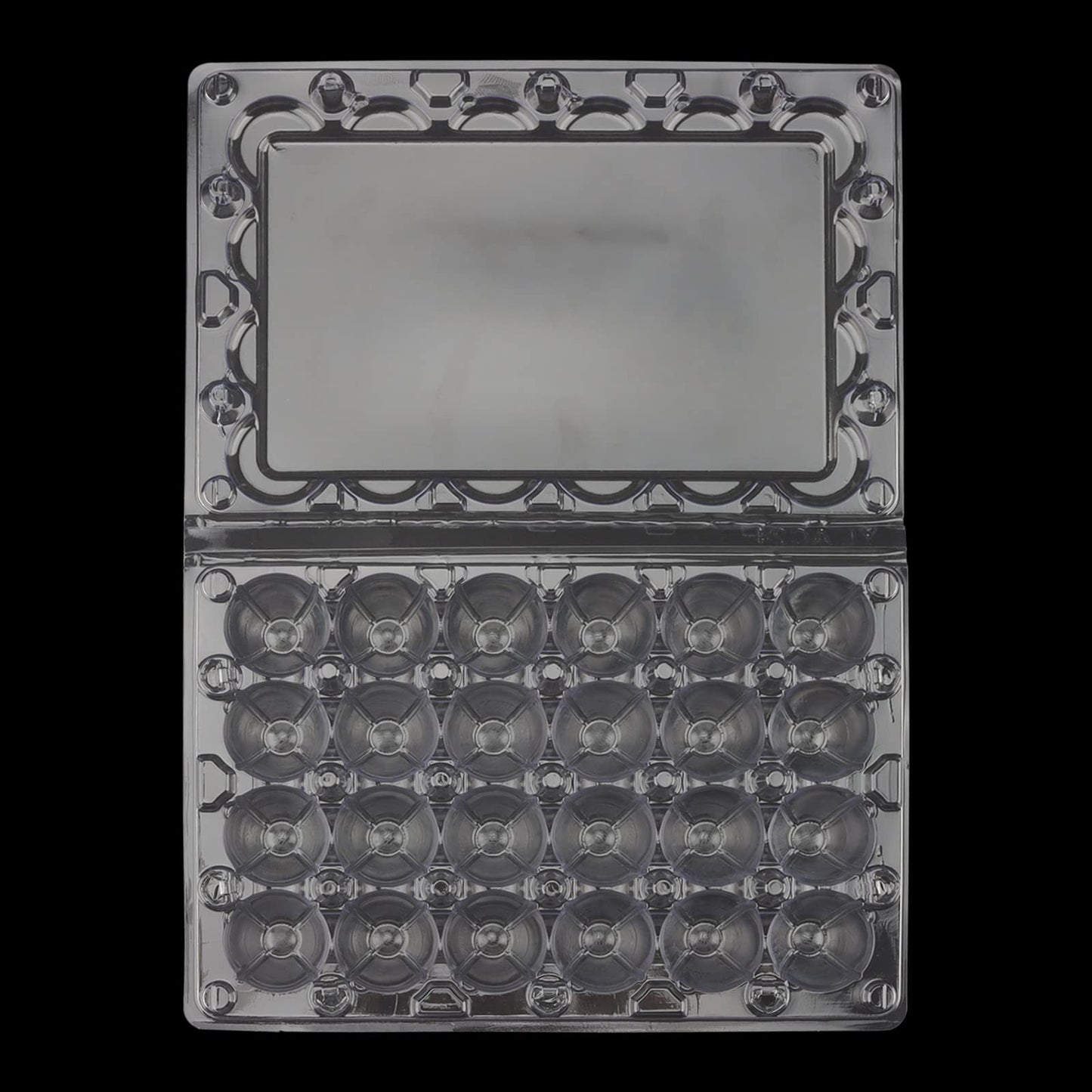 LEXININ 100PCS 24 Grid Quail Egg Cartons, Clear Quail Egg Containers, Plastic Quail Egg Holder Trays for Kitchen Storage