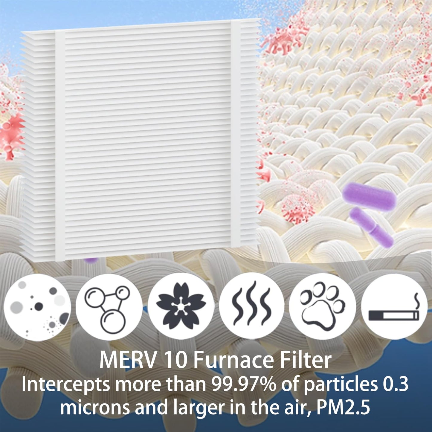 2 Pack X0445 Replacement Furnace Filter for Lennox PMAC-20C X0445 - MERV 10, 20x25x6 Air Filter