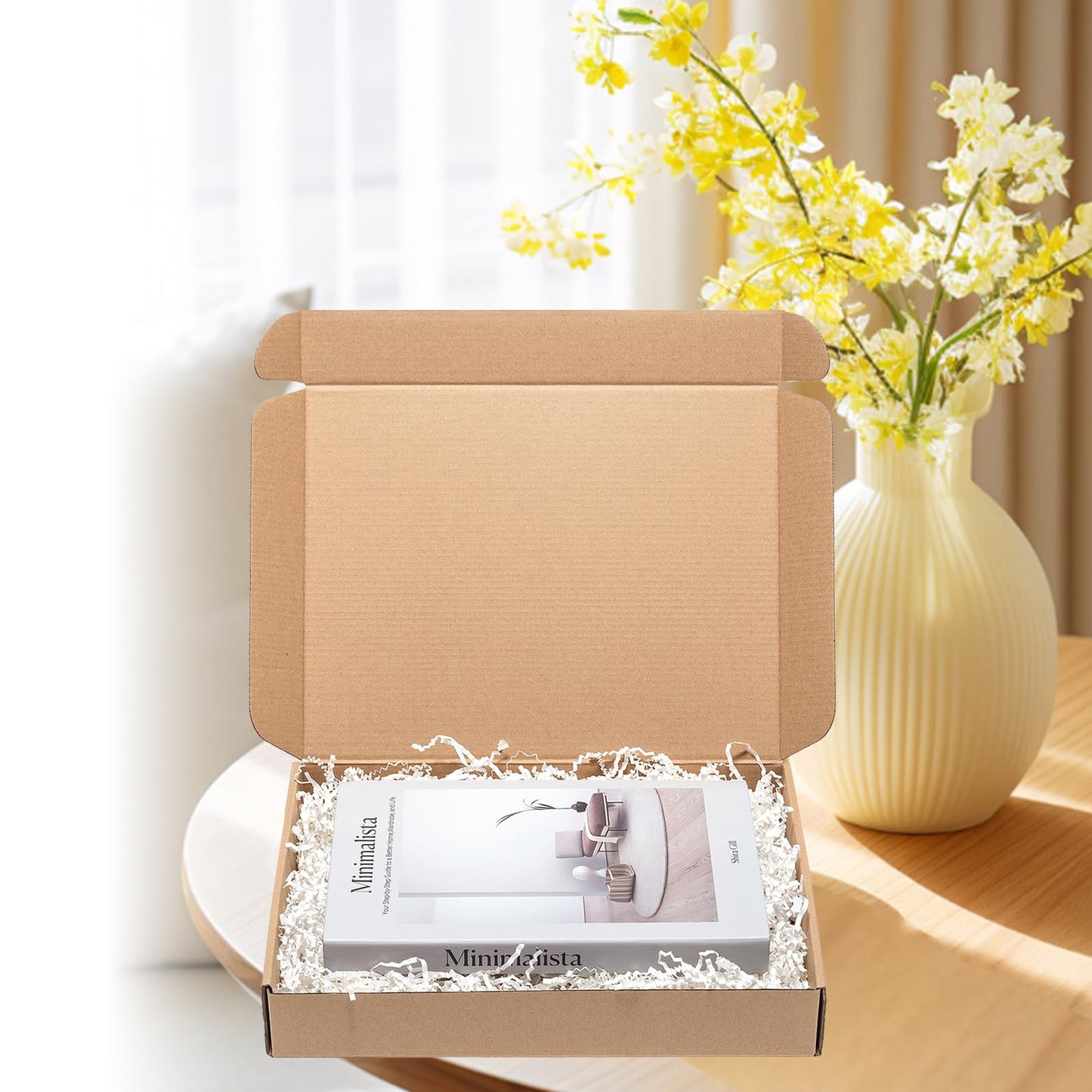 Wowxyz Brown Shipping Boxes 13x10x2" 30 Pack - Corrugated Cardboard Box Mailers for Small Business, Kraft Medium Literature Mailer Packaging Supplies