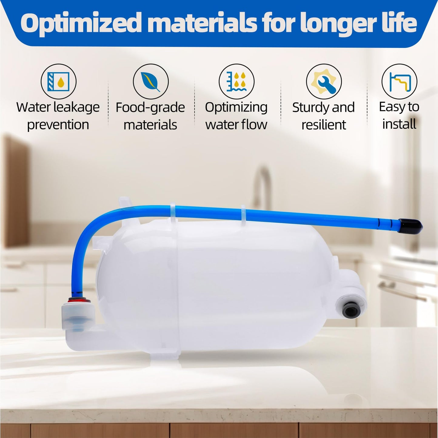 AJL72911502 Refrigerator Water Tank Assembly Compatible with LG Kenmore LFX25973ST LFXS26596S 79571033010, Refrigerator Water Reservoir Tank Replace AJL72911501 AJL72911503 AJL72911505 MJM61844101