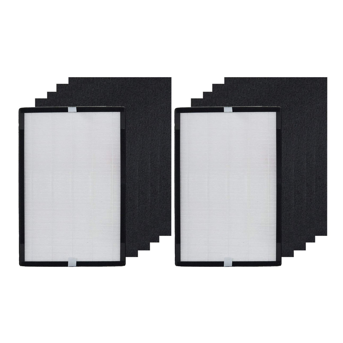 PUREBURG FLT5600 Replacement Filter Set Compatible with GermGuardian AC5600WDLX AC5600W AC5600WFL Air Purifier FLT56CB4 Filter N, Pack of 2, H13 True HEPA Activated Carbon
