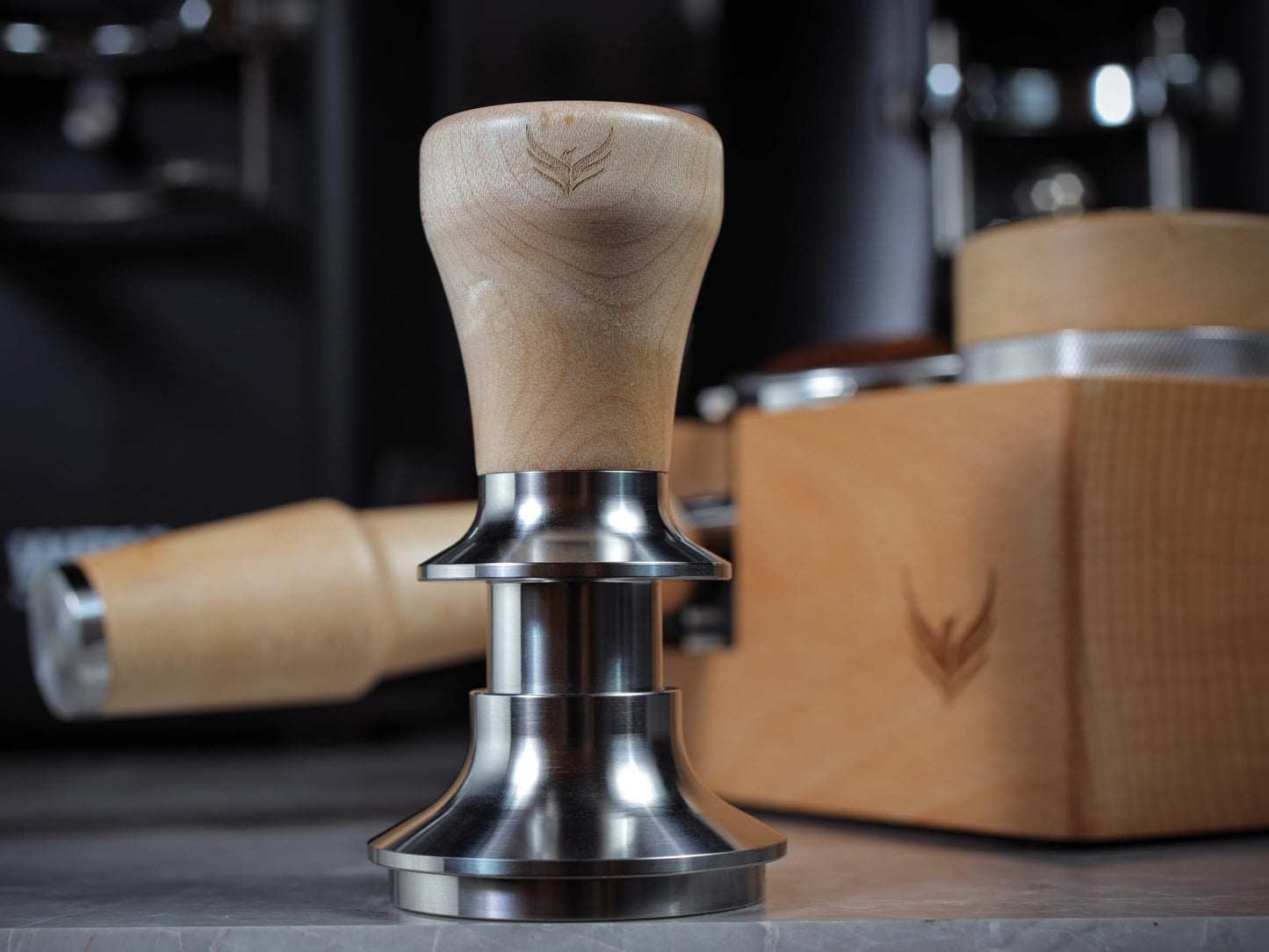 KNODOS Tamper 58mm Auto-Leveling Calibrated Spring Loaded Design Stainless Steel Ripple Base 58 mm Espresso Tamper Tool with 20lb / 25lb / 30lbs Replacement Springs