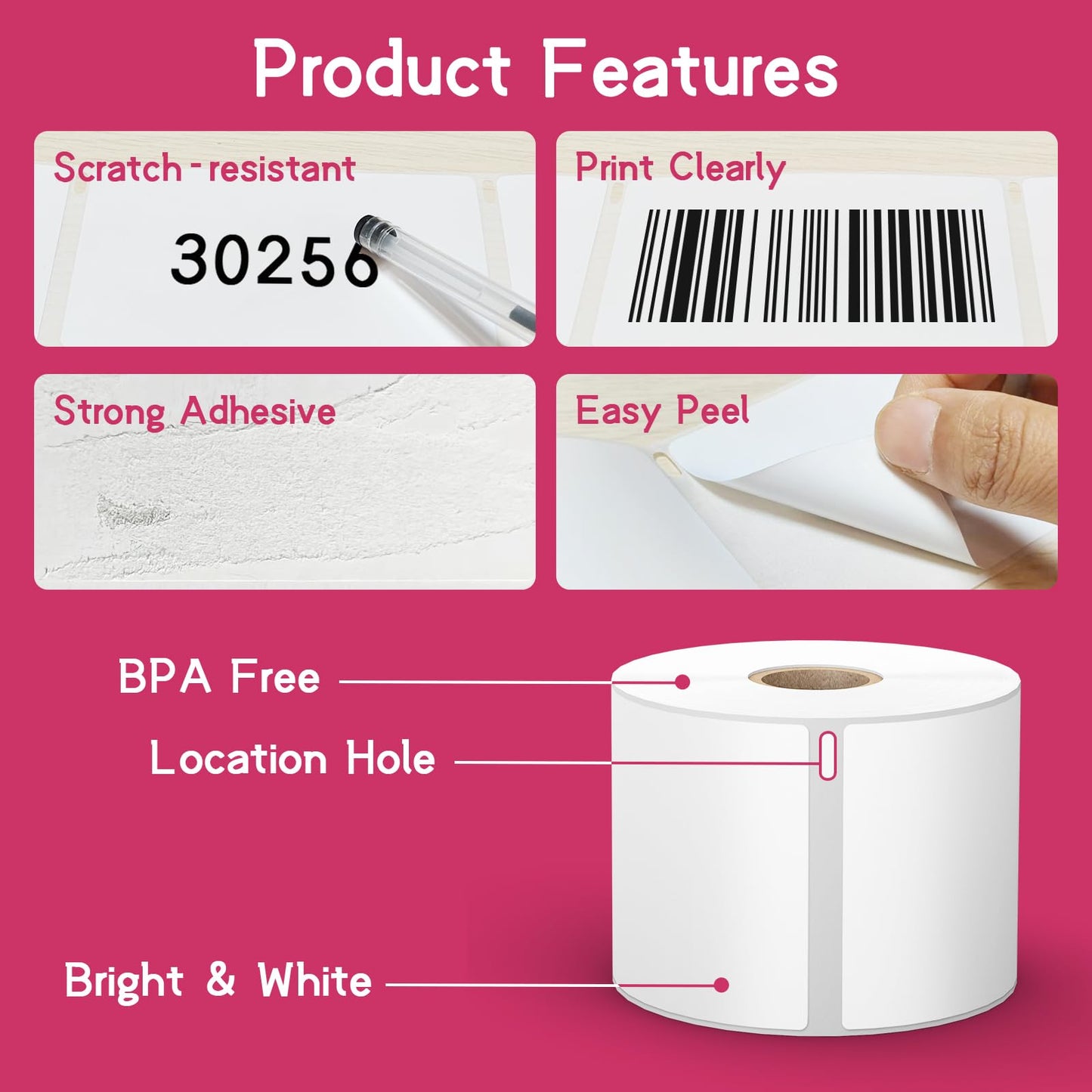 StickerTag 12 Rolls Replacement for DYMO 30256 (2-5/16" x 4") Shipping Labels, Direct Thermal Labels Perforated Compatible with DYMO Labelwriter 450, 450 Turbo, 4XL, Rollo & Zebra Desktop Printers
