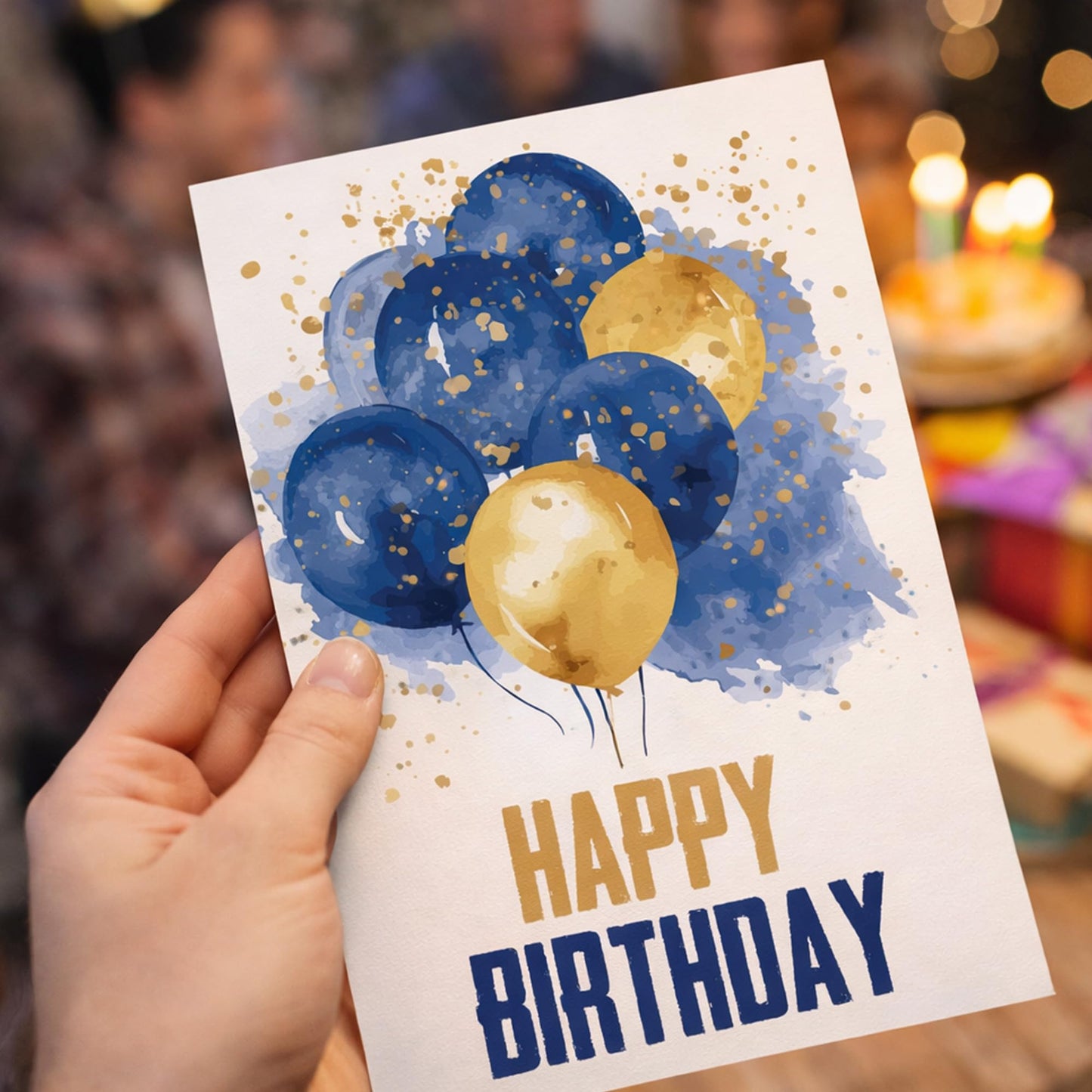 Happy Birthday Cards with Envelopes for Family and Business (Watercolors) Bulk 25 Pack of Greeting Cards with Envelopes (5x7 inch - A7) Office, Work, Employees & Clients (B2404) Made in USA