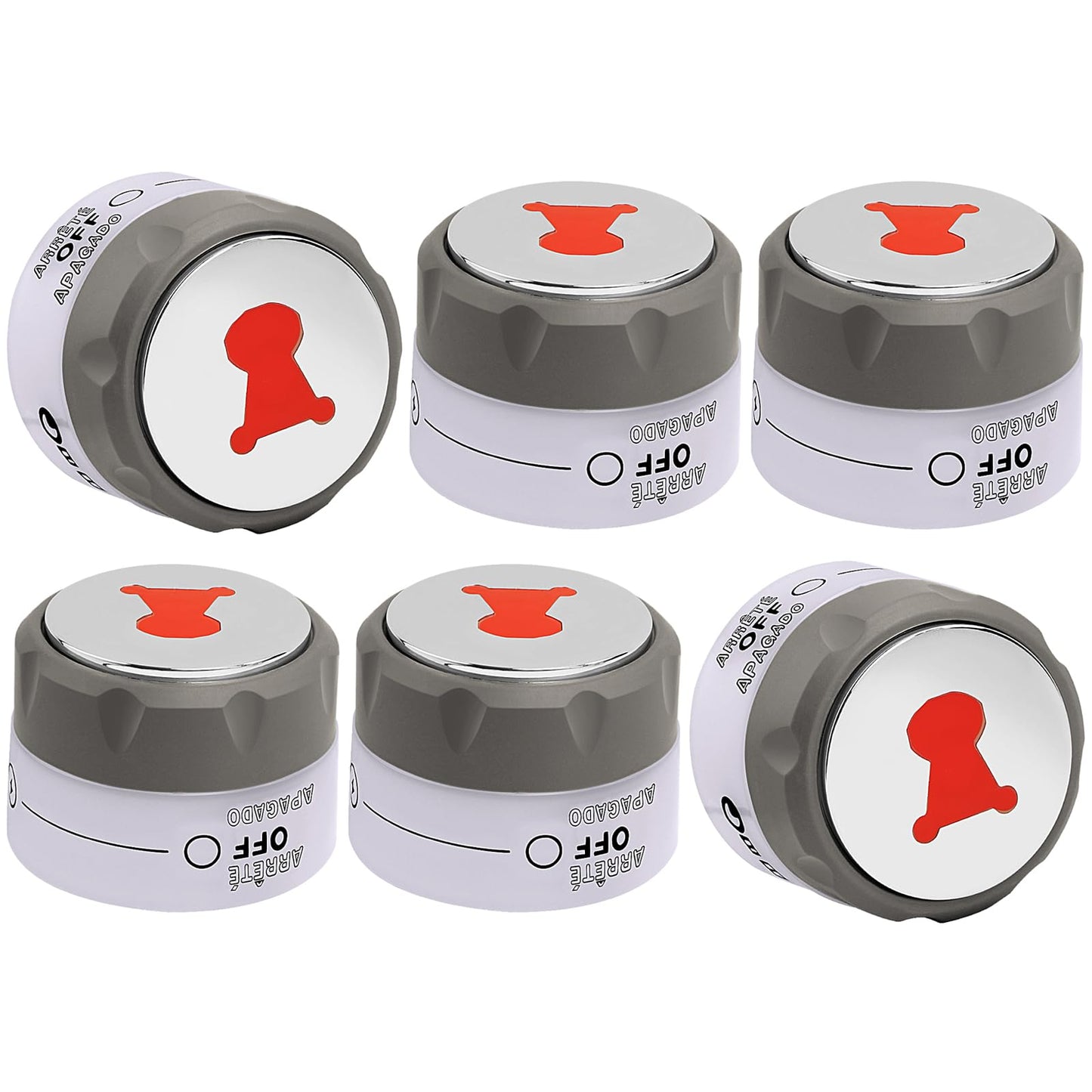 NOVINO Grill Knobs for Weber Summit,6-Pack 91538 Lighted Control Grill Knobs for Weber Summit 2012+ 400/600 Series E-470 670, S-460 470 660 670