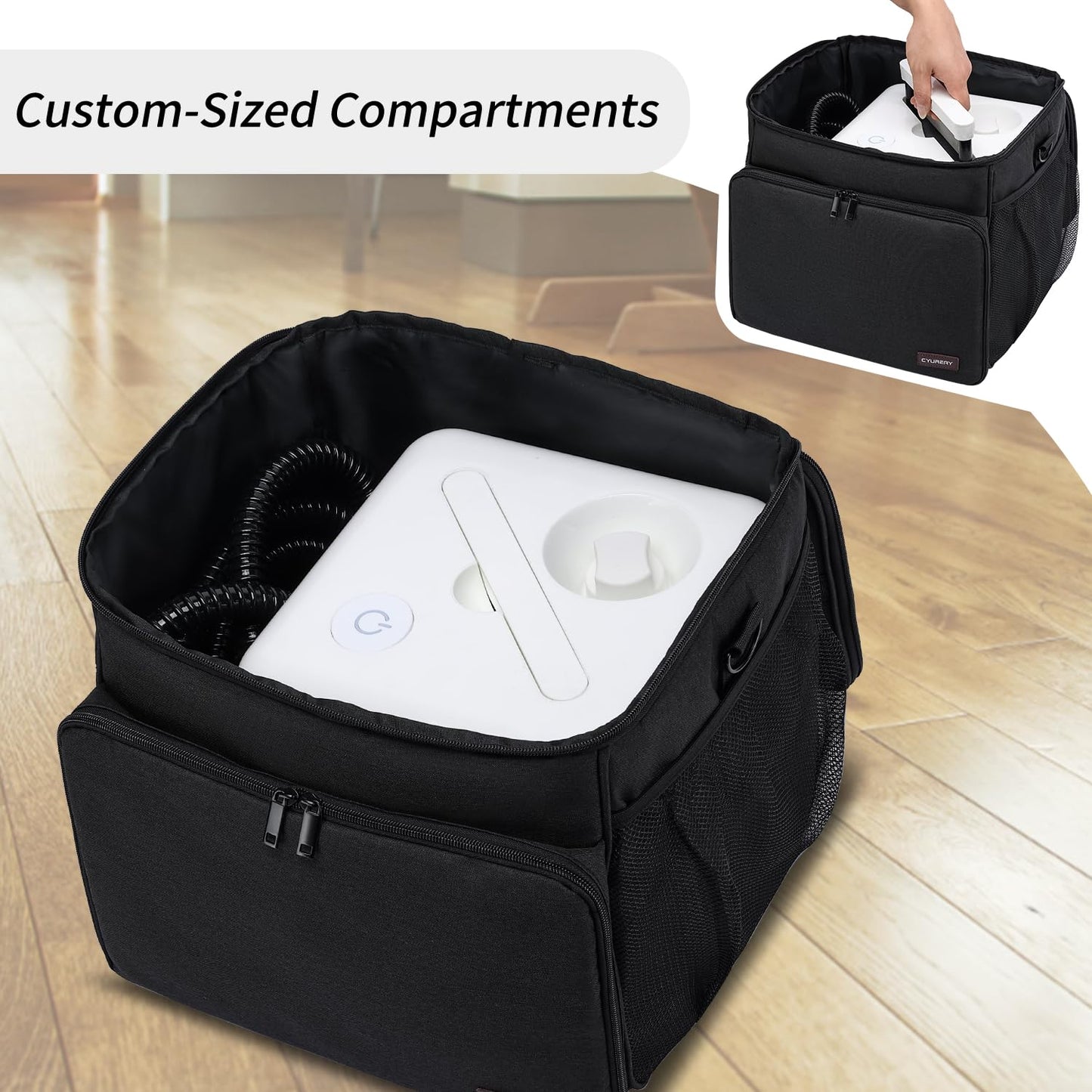 CYUREAY Steam Cleaner Storage Bag Compatible with Dupray Neat & Neat Plus Steam Cleaners, Carrying Case with Pockets for steam Cleaner Accessories, Organizer for Home Cleaning Supplies