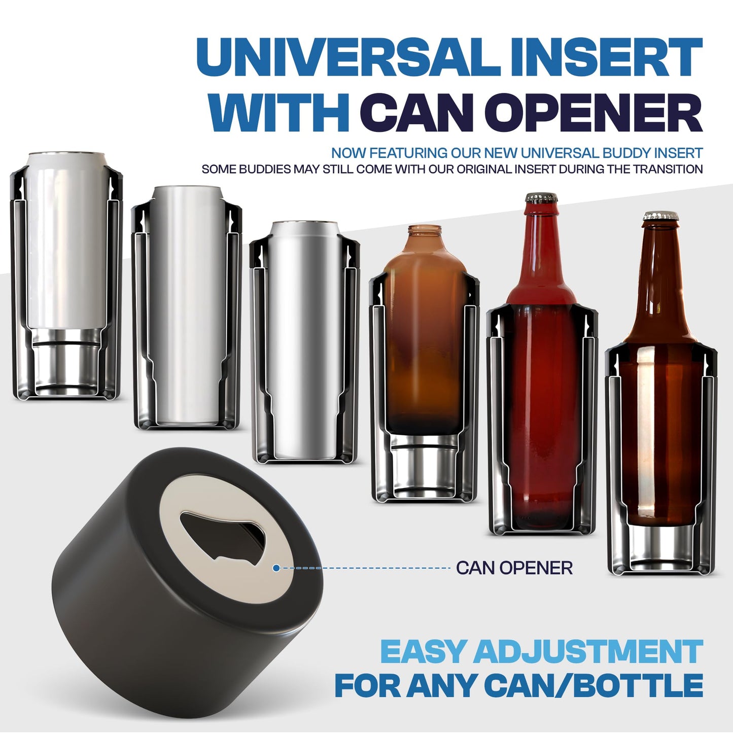 Frost Buddy MLB Universal Buddy - Fits All - Stainless Steel Can Cooler for 12 oz & 16 oz Regular or Slim Cans & Bottles - Stainless Steel, Atlanta Baseball
