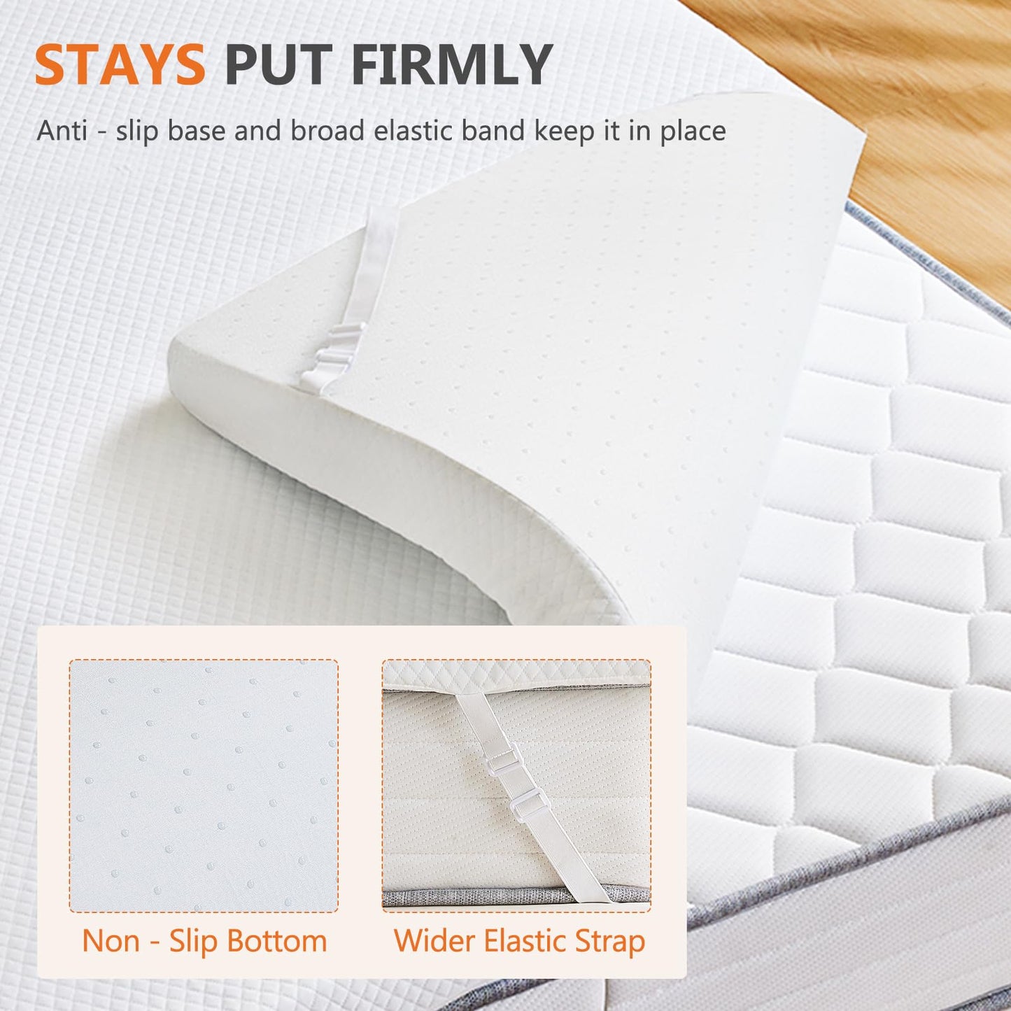 Sweetcrispy Memory Foam Mattress Topper Twin with Removable Soft Cover, 3 Inch Thick Gel Infused Cooling Toppers Pad for Twin Size Bed, Sleeper Sofa, RV, Camper, CertiPUR US Certified