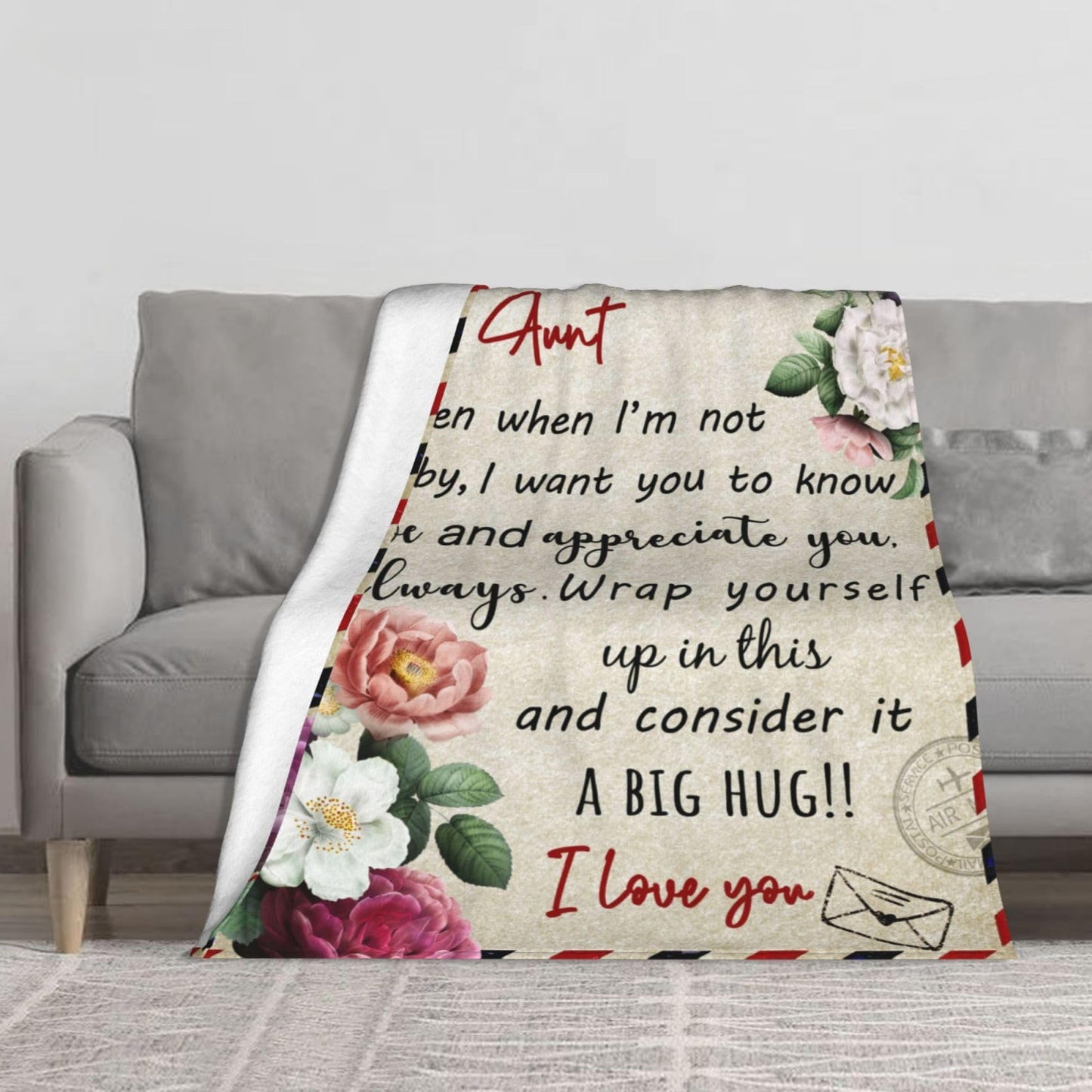 GWLCGFY Aunt Gifts Blanket, Best Aunt Ever Gifts, for Aunts from Niece/Nephew, 60"x50" Throw Blanket