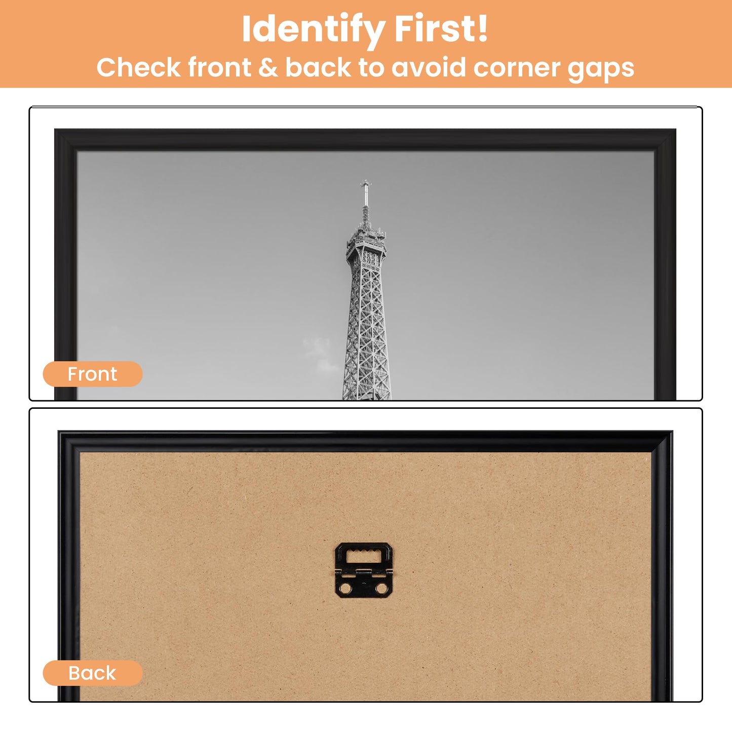 upsimples 18x24 Picture Frame Black 3 Pack, Scratch-Proof Poster Frames 18 x 24 for Photo Gallery - Slide-In Strips, Horizontal or Vertical Wall Mounting
