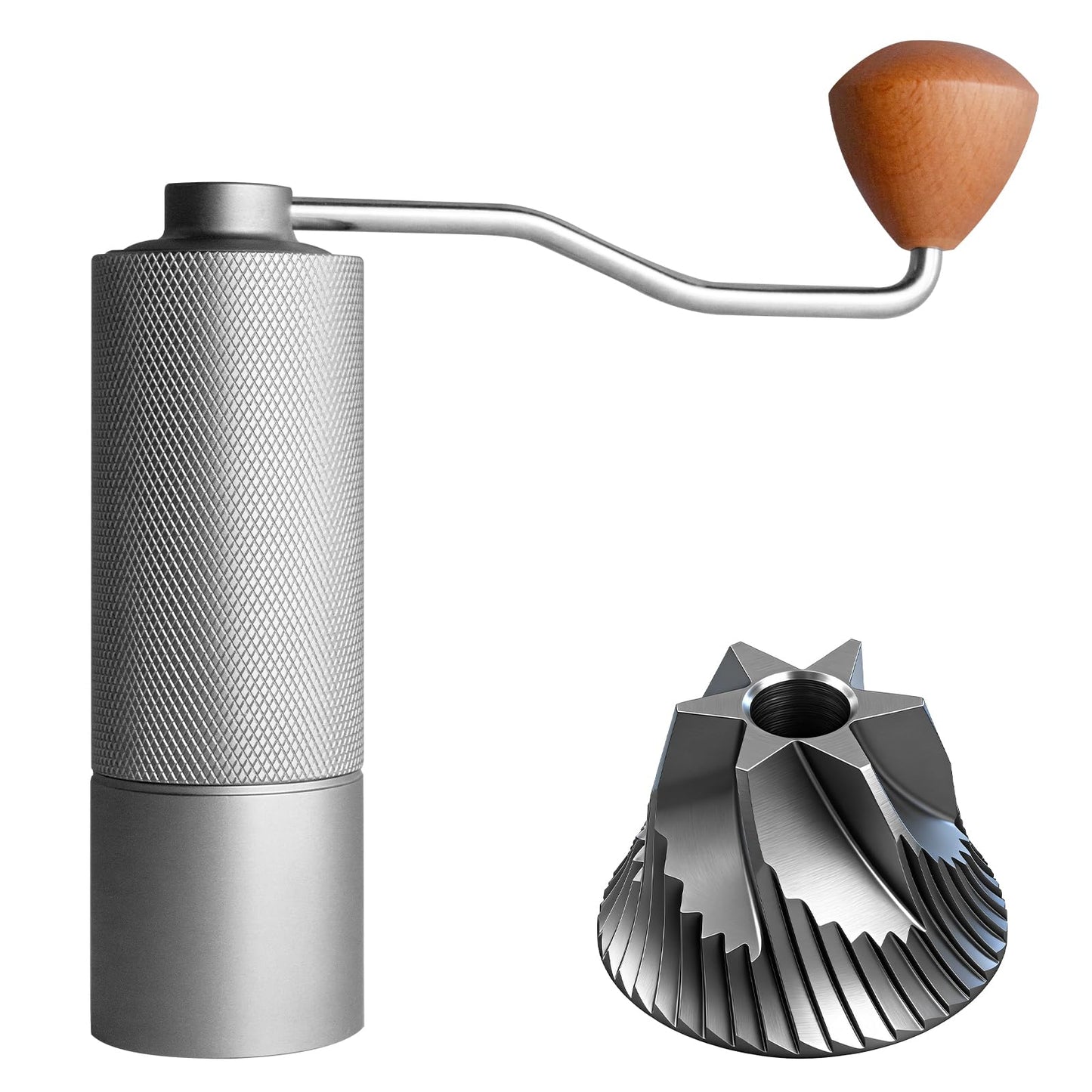 Agilive Manual Coffee Grinder, Adjustable Grinding Settings, Stainless Steel Burrs, Portable Hand-Cranked Coffee Grinder, For Espresso, Drip Filter, French Press Filter, Compact And Durable (white)