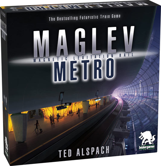 Maglev Metro Board Game, Strategy Board Game for Adults and Family, Tile Laying, Engine Building, Fun Pick Up and Deliver Gameplay, Futuristic Theme