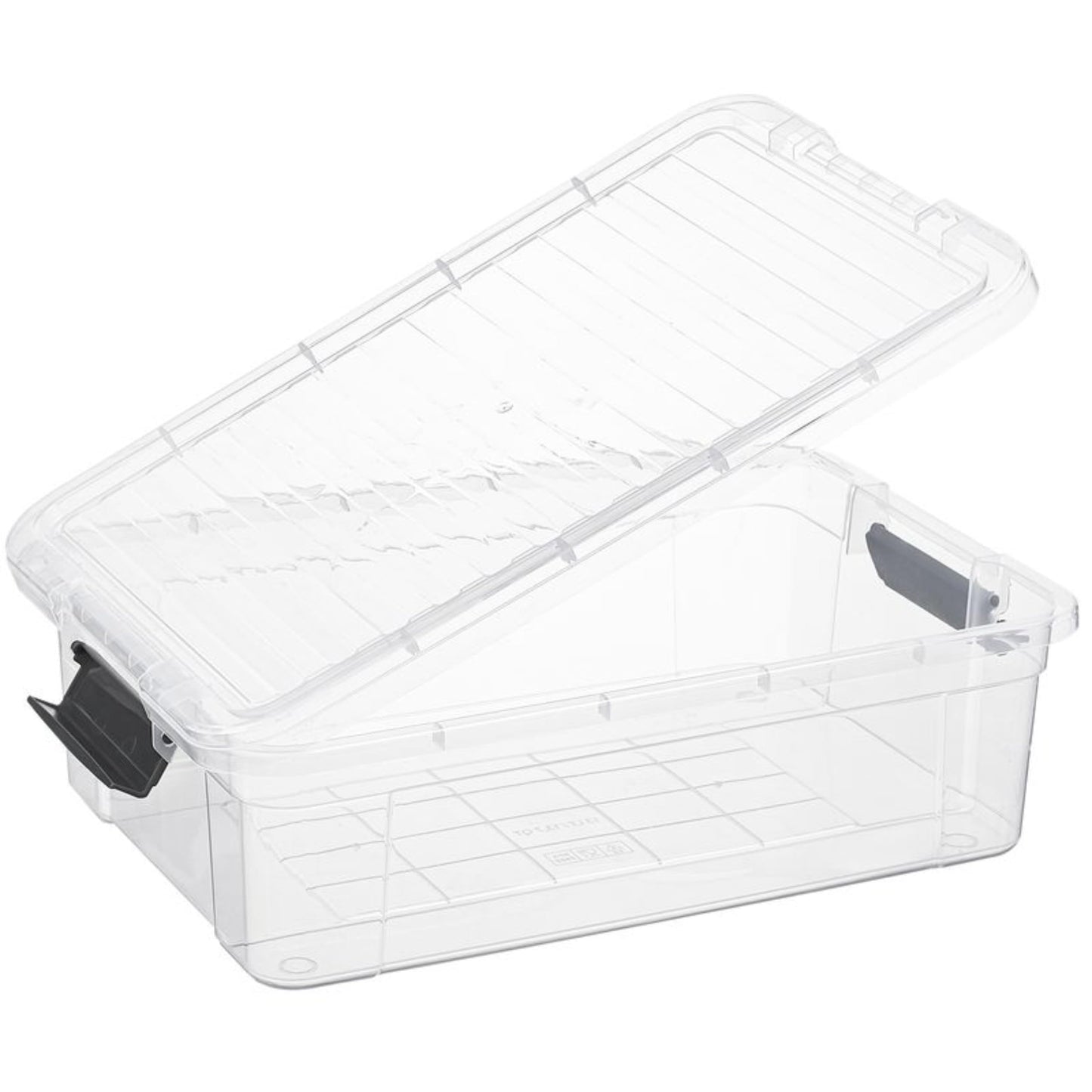 Superio Clear Storage Box with Lid, 13.7 Quart Plastic Container Bins for Organizing, Stackable Crates, BPA Free, Non Toxic, Odor Free, Organizers for Home, Office, School, and Dorm