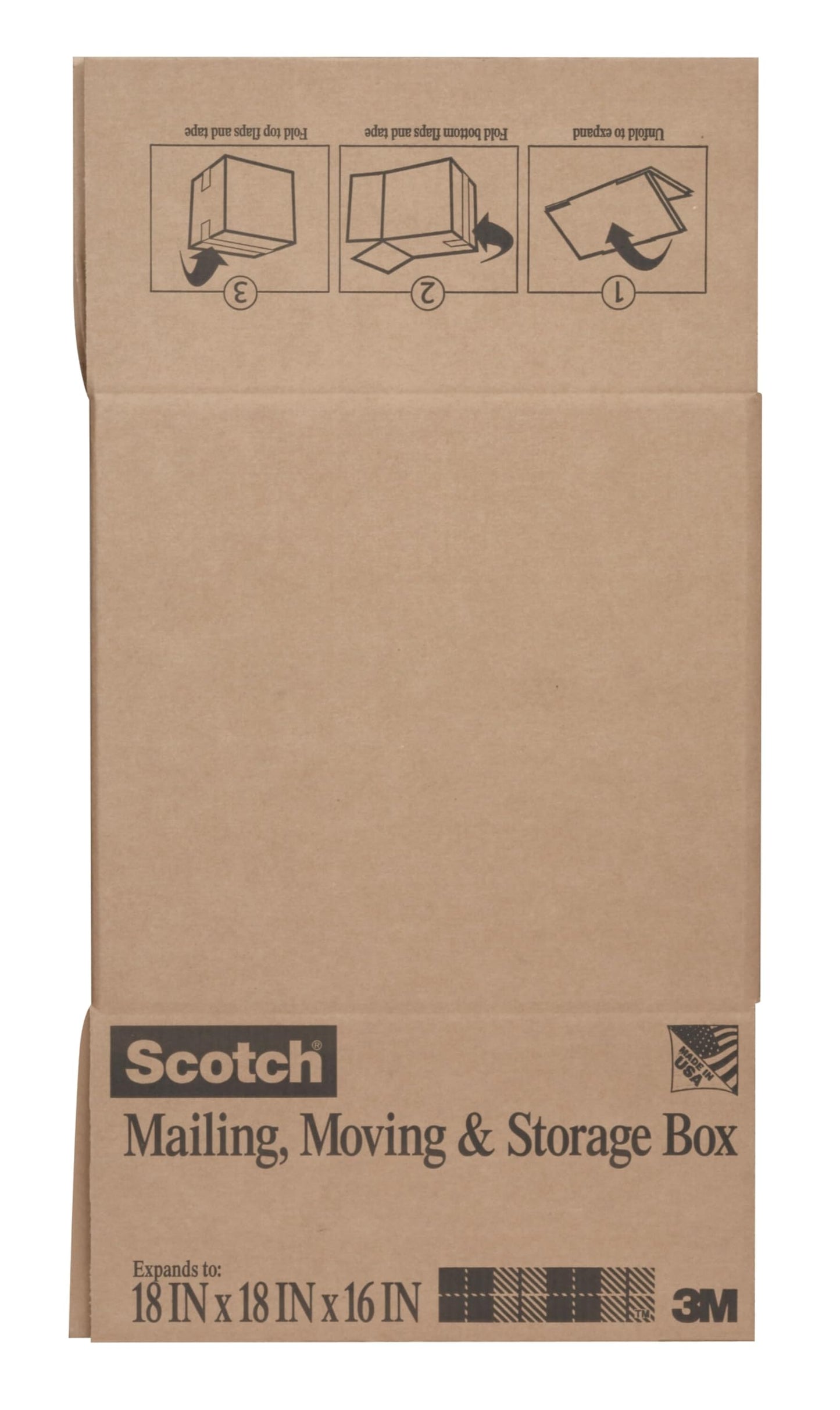 Scotch Moving and Storage Box 8028-MOV-LGFB, 18 in x 18 in x 24 in (45.7 cm x 45.7 cm x 60.9 cm)