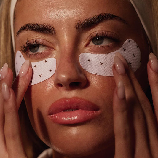 + Lux Unfiltered The Eye Mask, Anti-Slip Caffiene Infused Cooling Under Eye Patches, Reduce Puffy Eyes, Brighten and Hydrate Skin, 10 Count, Made in Korea