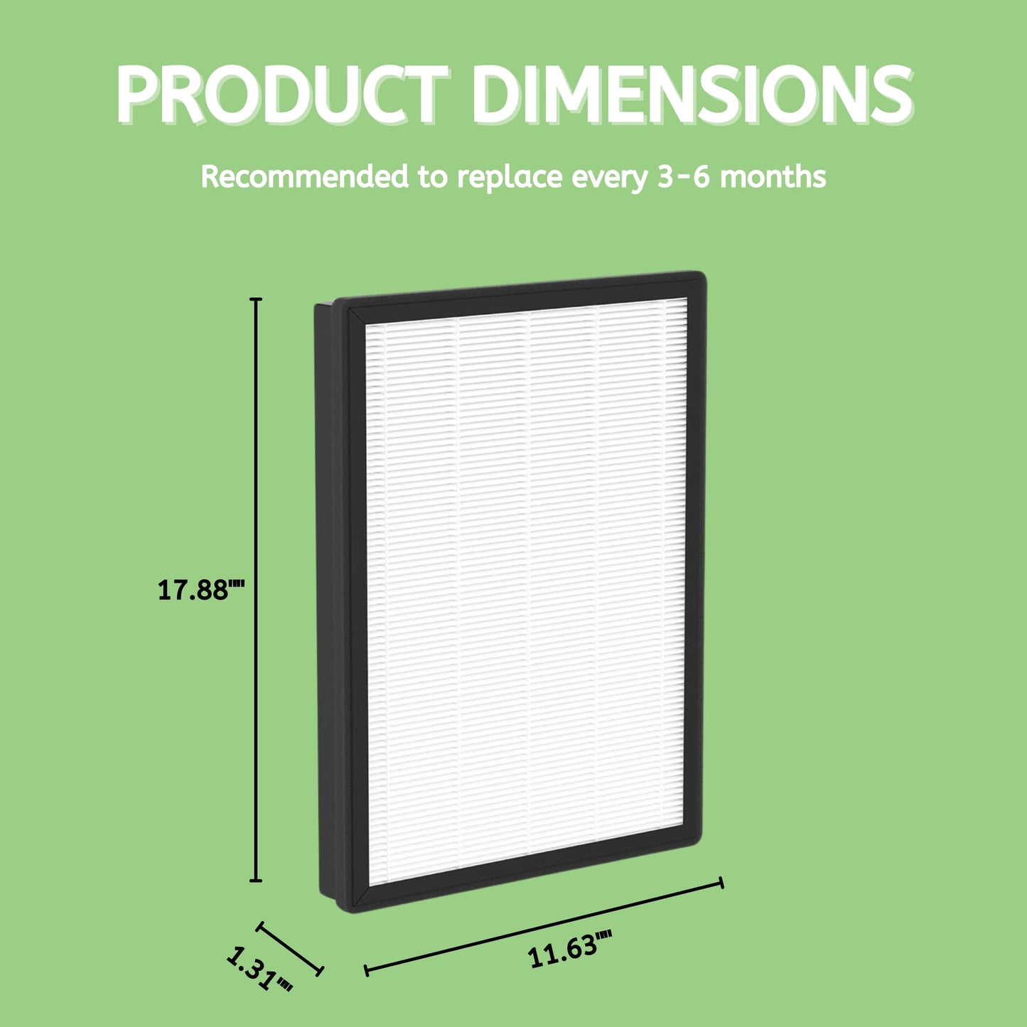 Nispira AP450F True HEPA Filter Compatible with Envion Allergy Pro AP450 Air Purifier. 2 Pack