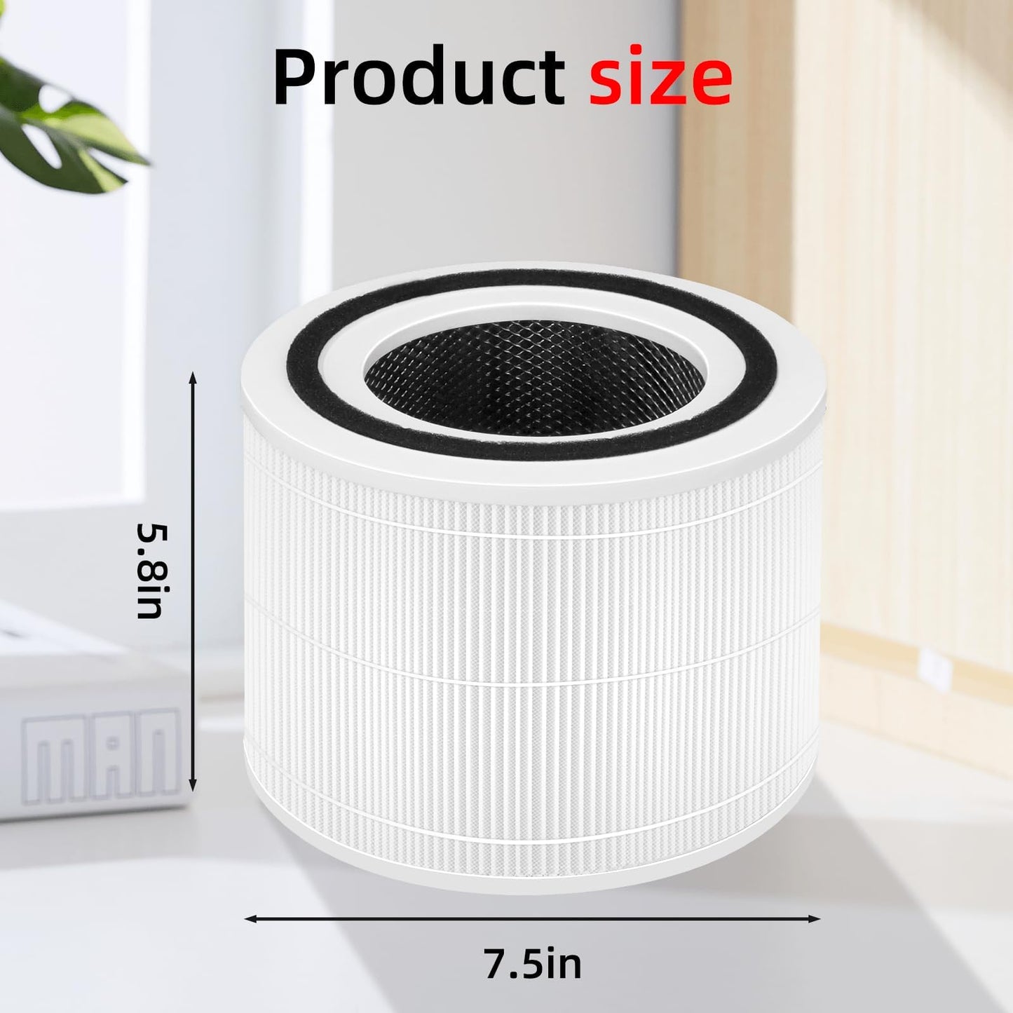 240 Replacement Filter for Puroair 240 Air Purifier, 3-in-1 Filter Replacement with Activated Carbon Filter, 4-Pack by APPLIANCEMATES