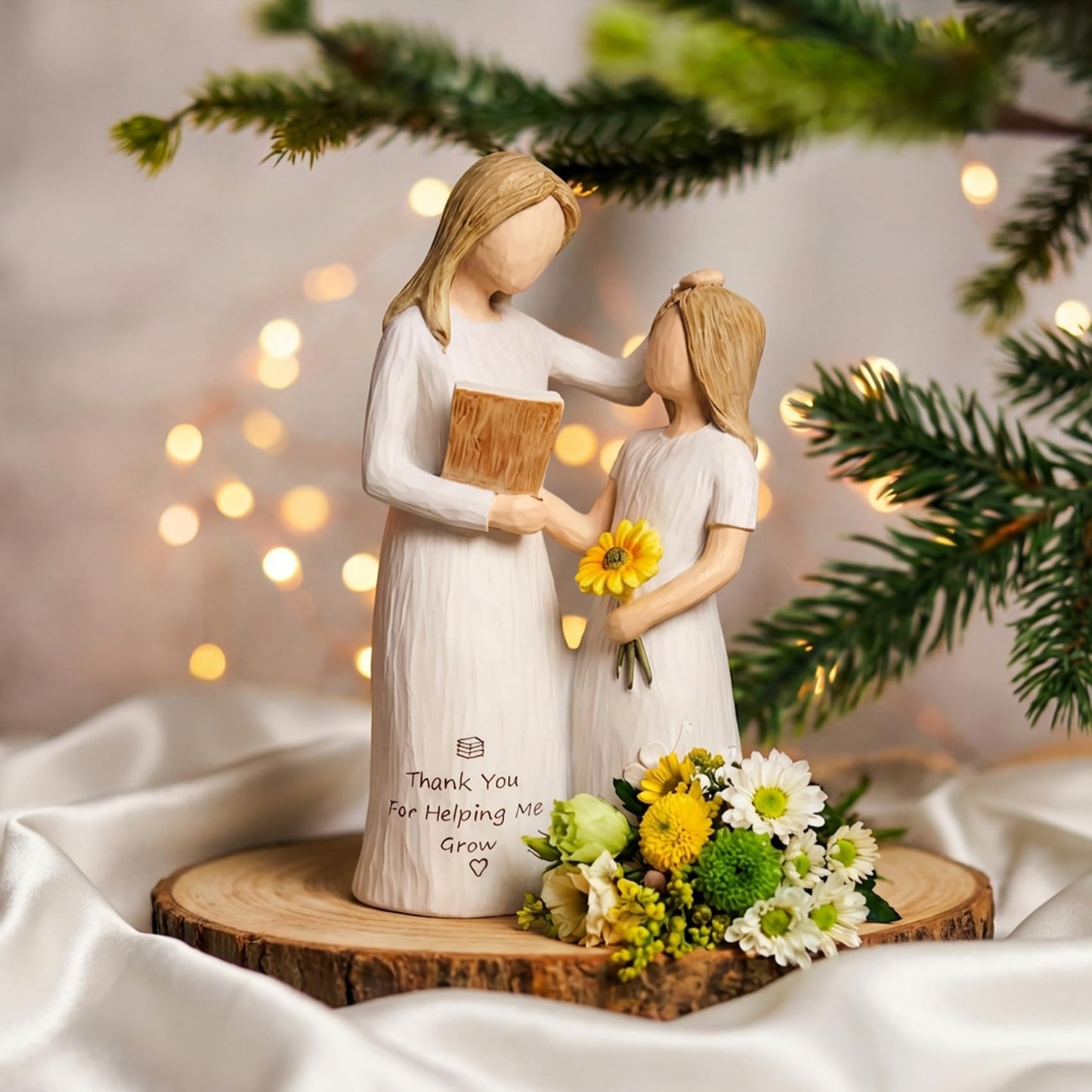 Teacher Gifts for Women, Teacher Appreciation Gifts, Gift for Teachers, Thank You Gifts for Teacher, Solid Resin Sculpture of Teacher and Student Figures, Includes a Greeting Card - 5.71''
