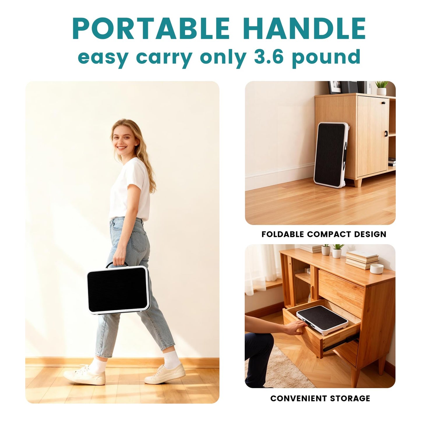 OLIXIS Foldable Step Stool 2 PCS with Non-Slip Platform & Rubber Feet, 1-Step Ladder with Carrying Handle, 330lbs Capacity Sturdy Metal Foldable Stool for RV, Truck, Home Kitchen, Indoor & Outdoor Use