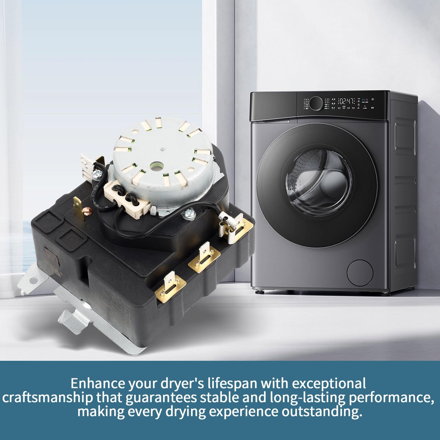 TMD1EM35 WE04X25280 234D2377P005 Dryer Timer, Compatible with GE GTD33EASK0WW GTX22EASK0WW GTX33EASK0WW HTX21EASK0WW Dryer Timer etc. Upgraded Product for Improved Performance - OEM 1 Year Warranty