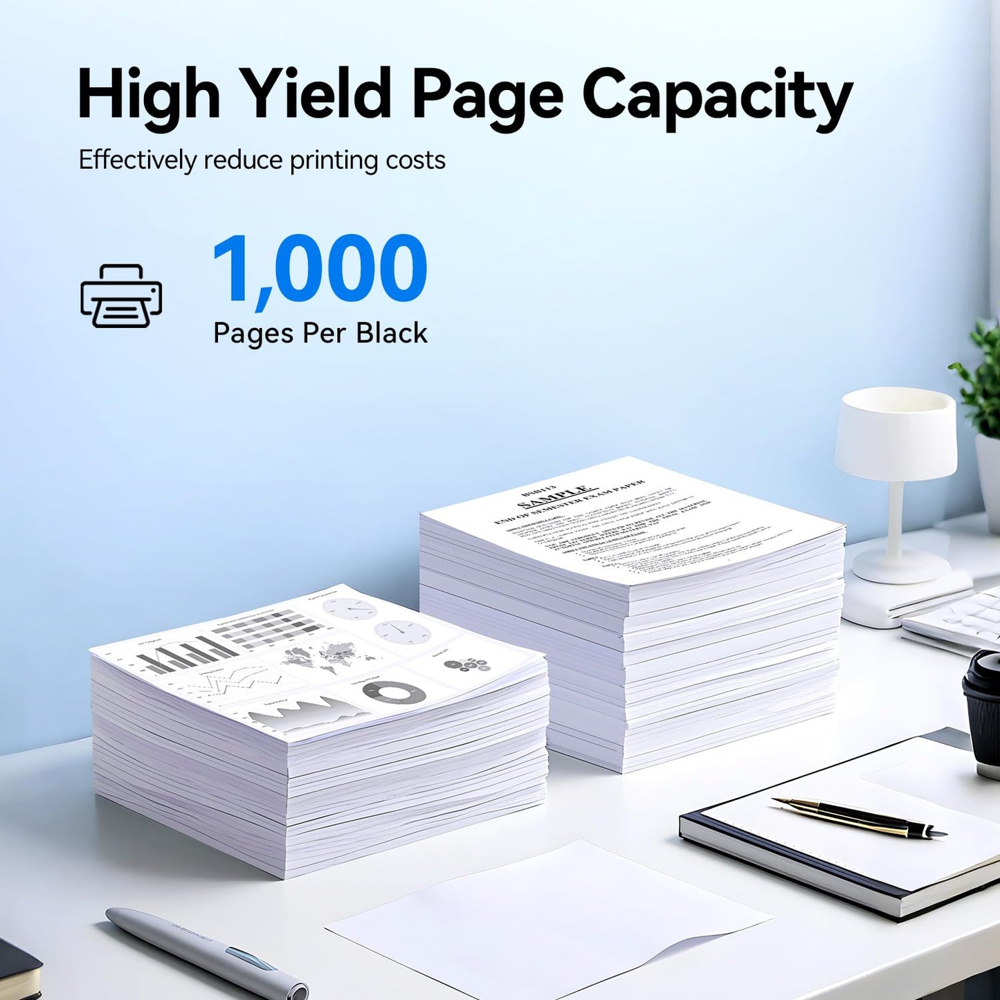 141A Toner Cartridges (Black 2-Pack with Chip) - Replacement for HP 141A W1410A 141X W1410X Toner Cateridge - Compatible with Laserjet M110w MFP M139w M140w Printer