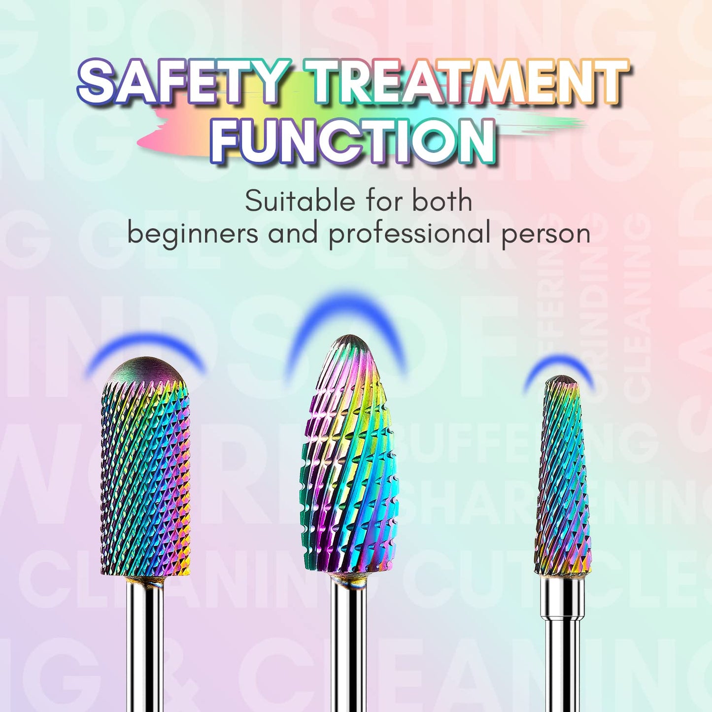 Makartt Nail Drill Bits Set:10Pcs Dimond Tungsten Carbide Nails Bits,3/32 Inch for Acrylic Gel Nails Cuticle Tools,Remove Acrylic Poly Nail Gel Nail Polish B-36,Bit Kit Manicure Pedicure Home Salon