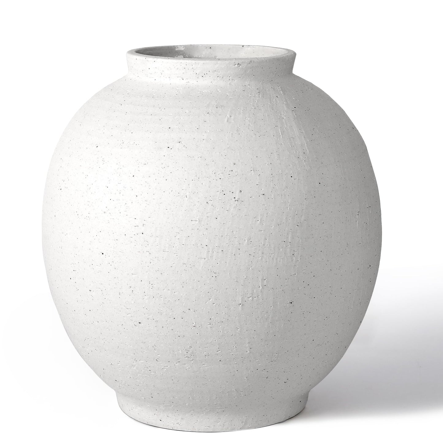 YSNN White Ceramic Large Vase - 11 Inch Round Modern Ceramic Vases,Tall Vase for Decor Living Room Table Decor and Festive Home Interiors