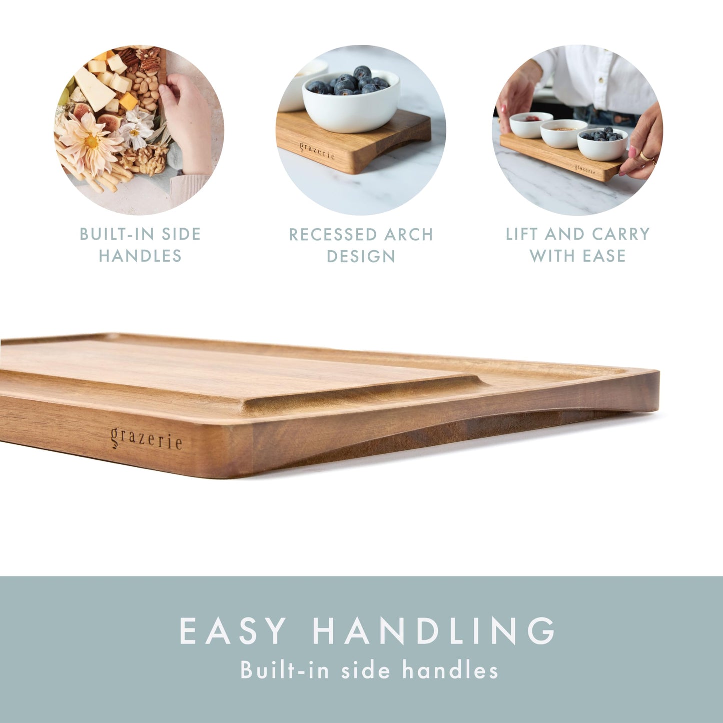 Grazerie Charcuterie Boards Set - Acacia Cheese Board for Serving with Accessories - House Warming Gifts for New Home, Bridal Shower & Wedding Gift, Birthday Gifts for Women