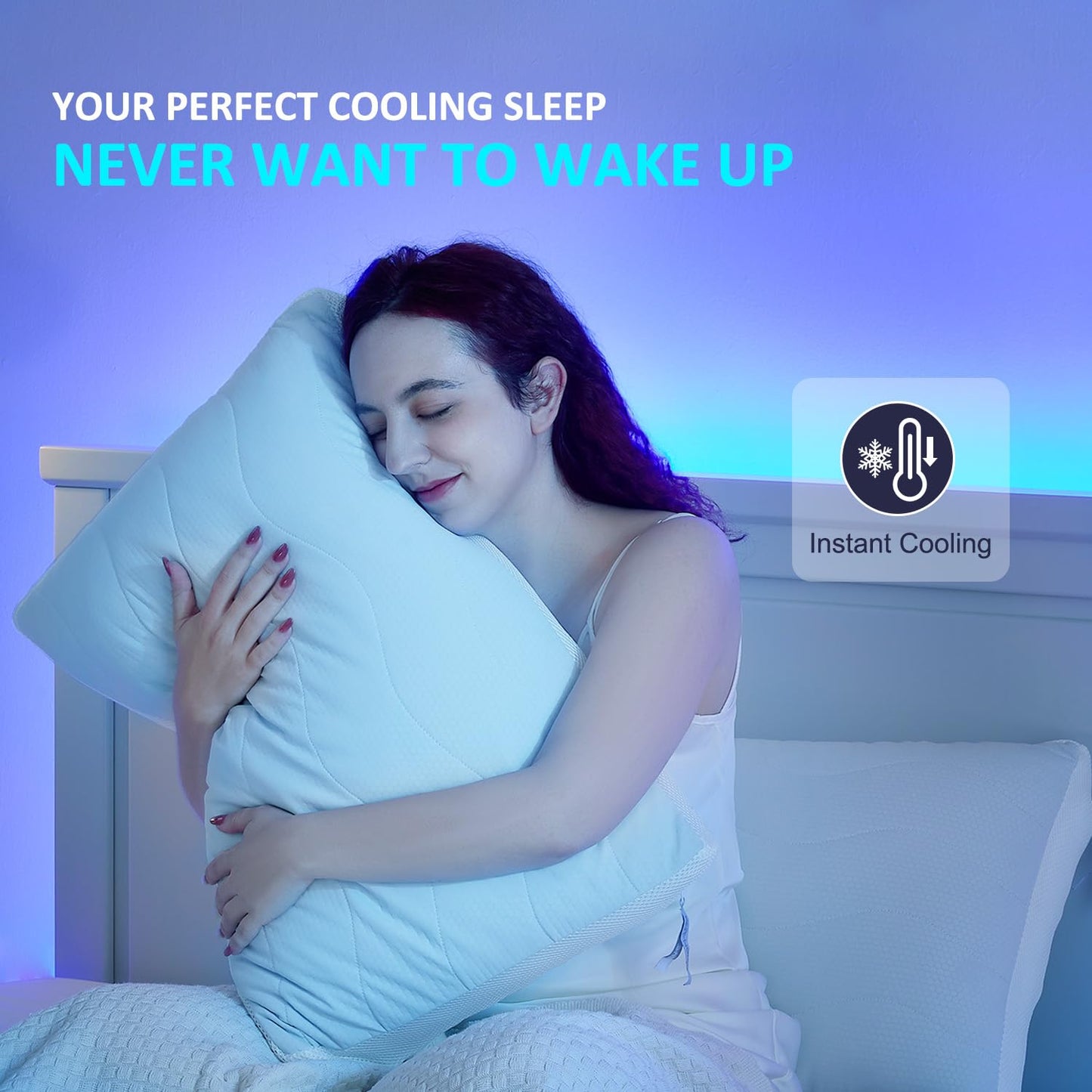 ANT-HOME Cooling Adjustable Pillow for Side, Back, Stomach Sleepers，Customizable Support Pillows for Neck Pain Relief，Standard Size Set of 1 Luxury Bed Pillow.