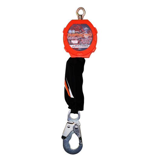 Malta Dynamics Pygmy Hog 11-Foot Web Self-Retracting Lifeline with Steel Snap Hook, OSHA/ANSI Compliant