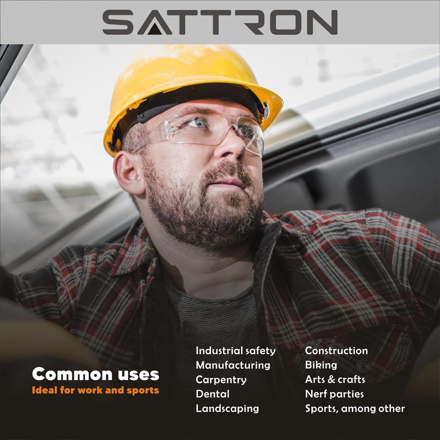 100 Pack of Clear Safety Glasses, Scratch & Impact Resistant ANSI Z87.1 Protective Eyewear, Ploycarbonate Lenses or Women Men Safety Sunglasses for Construction, Outdoor Work & Shooting Ideal for Lab