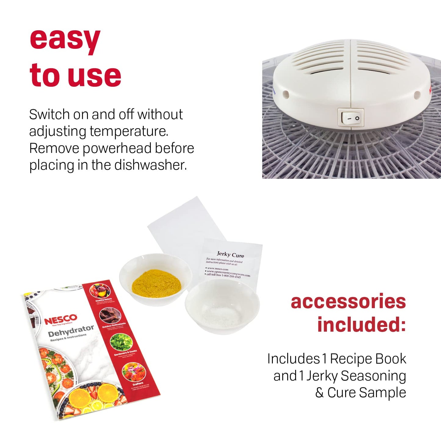 Nesco FD-37A Food Dehydrator for Herbs, Fruit, Beef Jerky, 4 Trays, Speckled White