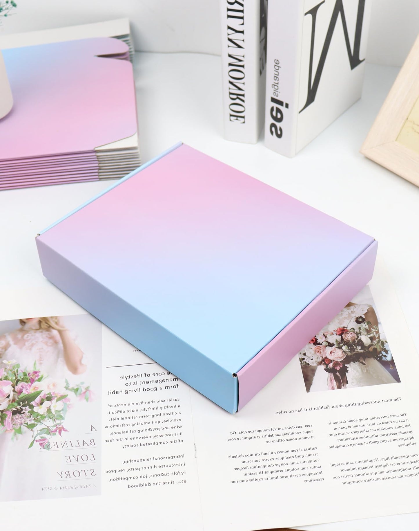 Shipping Boxes 10x8x2" Cardboard Boxes: 30-Pack Purple Gradient Mailer Box - Boxes for Packaging Small Business