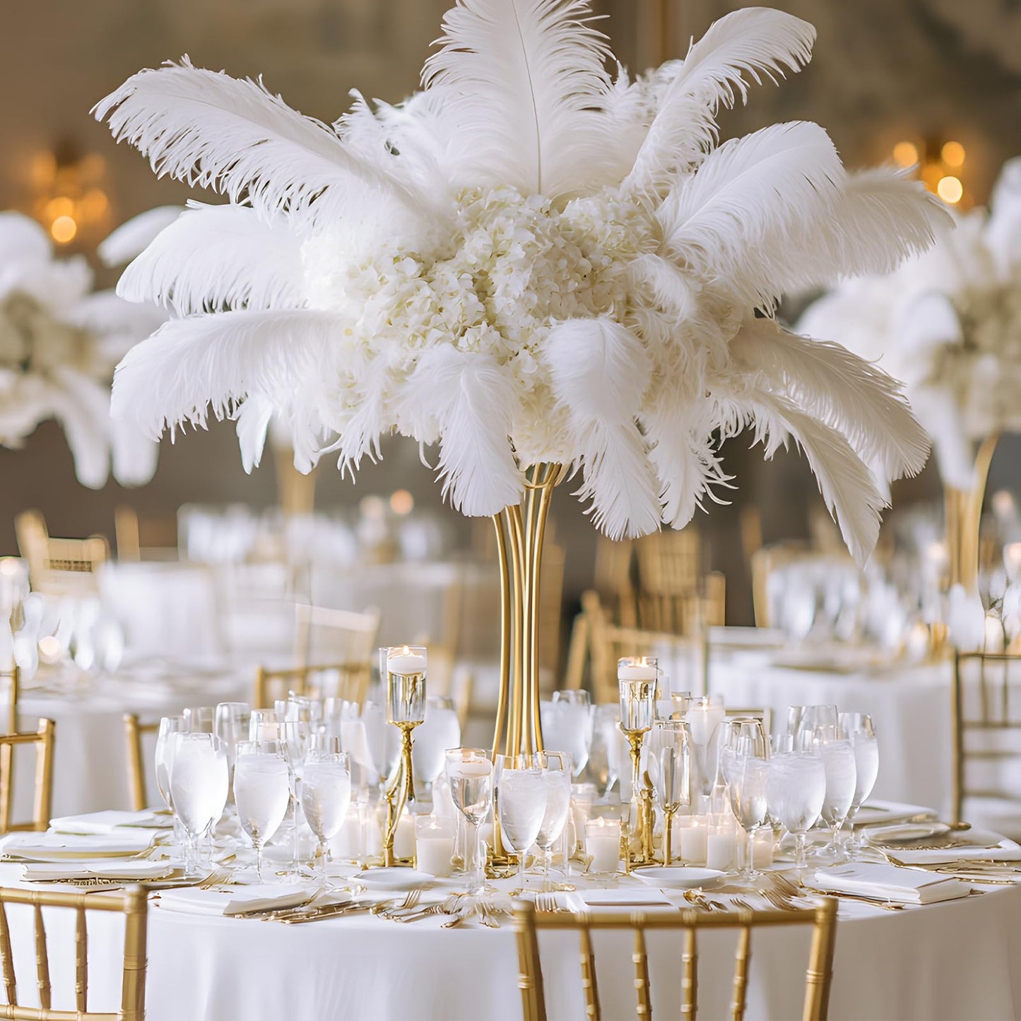 Fixwal 6 Pack White Round Tablecloth, 120 Inch Round Table Cloth Polyester Fabric Washable Table Covers for Wedding, Party, Banquet, Christmas Decorations, Birthday Events