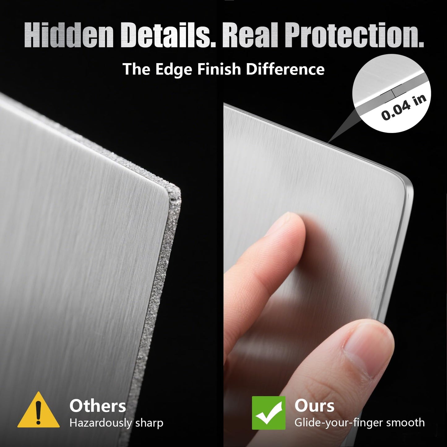 URMONA 3 PCS 304 Stainless Steel Cutting Board For Kitchen, Non-Staining&Odor-Free, Burr-Free Edges, Dishwasher Safe, Non Toxic Cutting Board（S+M+L）