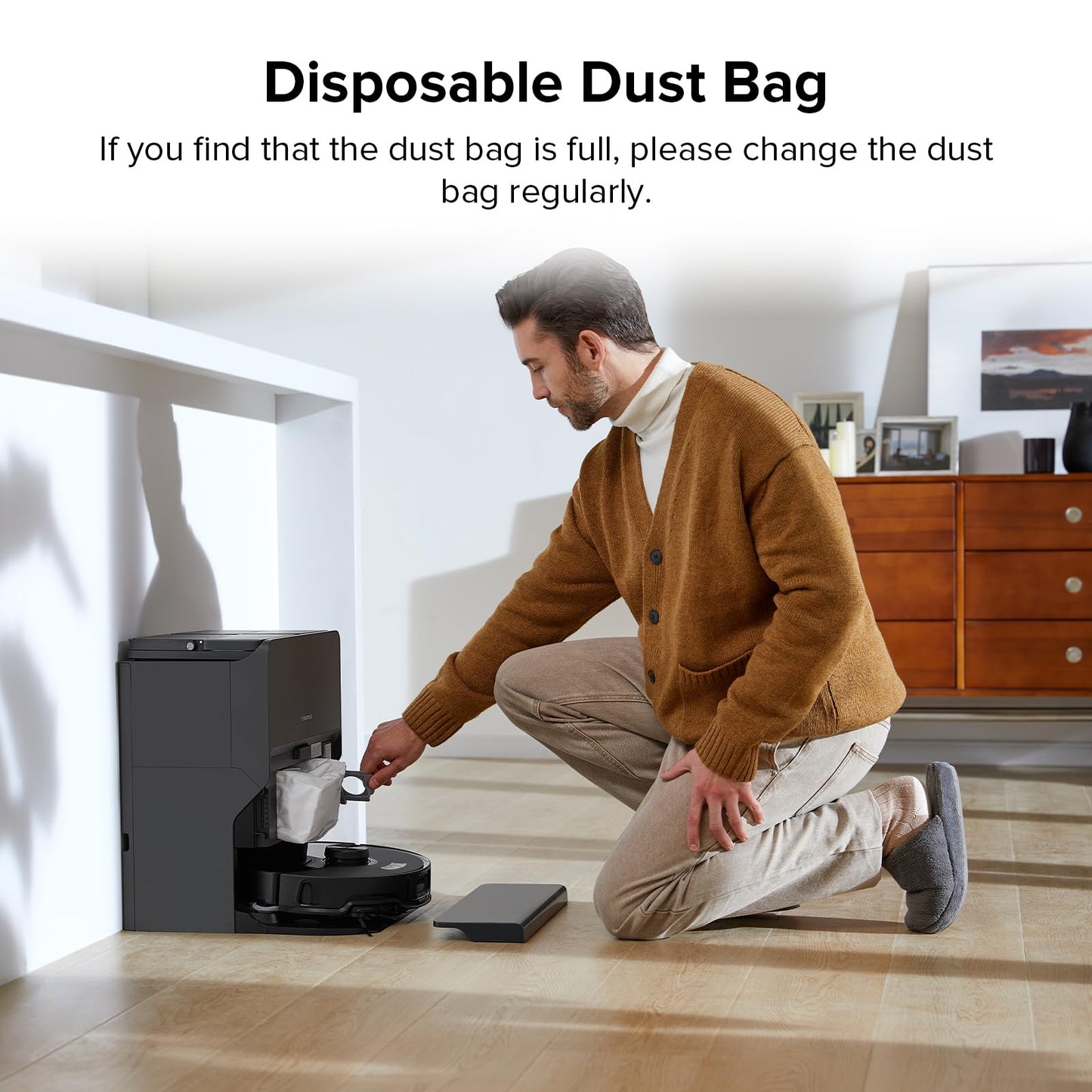 roborock 6 Packs Disposable Dust Bags for QrevoEdge2, QrevoSPro, QrevoCurv2Flow, QV35A, Saros10 & Saros20series, QrevoCurv, QrevoEdgeS5A, QrevoSlim, S8MaxUltra, QrevoMaxV, QRevo series Robot Vacuum