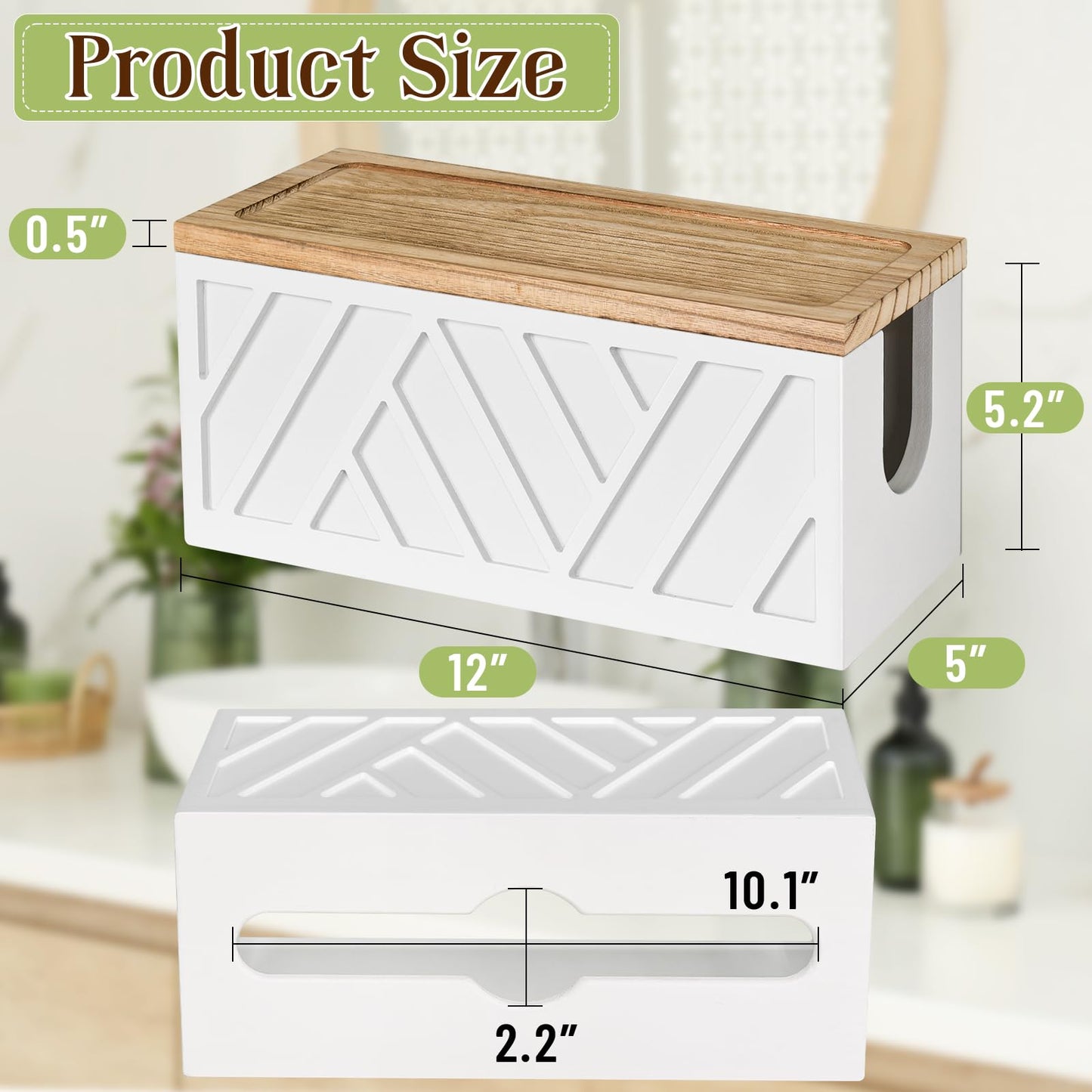 Paper Towel Dispenser Wall Mount, Paper Towel Holder Wall Mounted with Lid, Solid Wood Commercial C-Fold, Z-Fold, Trifold Hand Paper Towel Holder Dispenser Hand Towel Holder for Bathroom Kitchen Decor