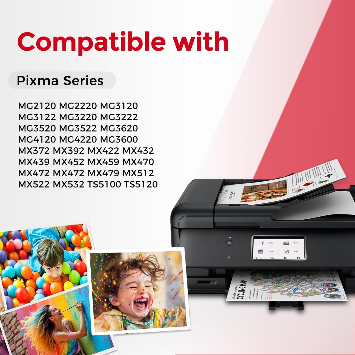 240 241 XL Ink Cartridges Replacement for Canon 240xl 241xl Combo Pack PG-240 CL-241 Black Color to MG3620 MG3600 TS5120 TS5100 MG2120 MG3520 MX472 MX452 MX512 Printer 2 Pack