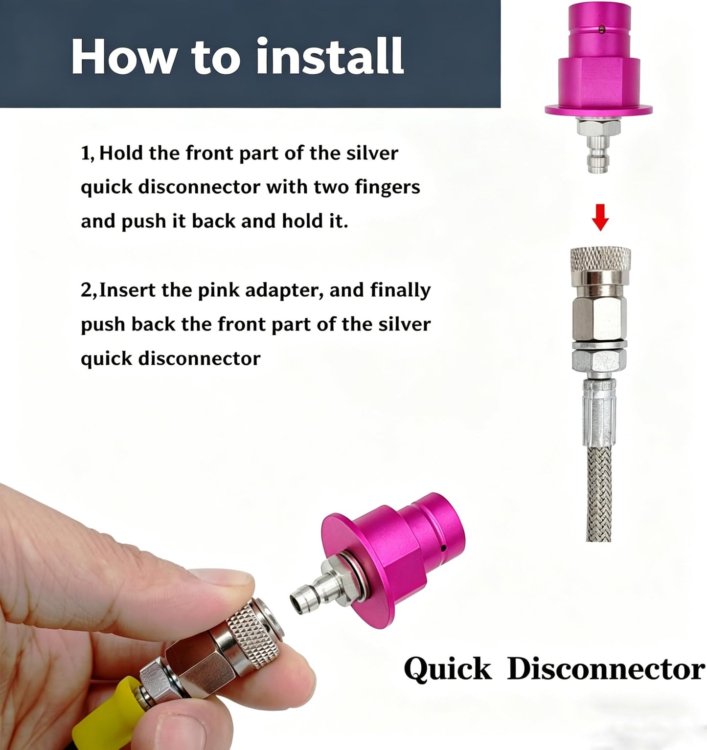 Soda Terra Machine Co2 Adapter Quick Connector Stainless Steel Hose Compatible with Terra DUO Art Gaia Soda Series (60inch)