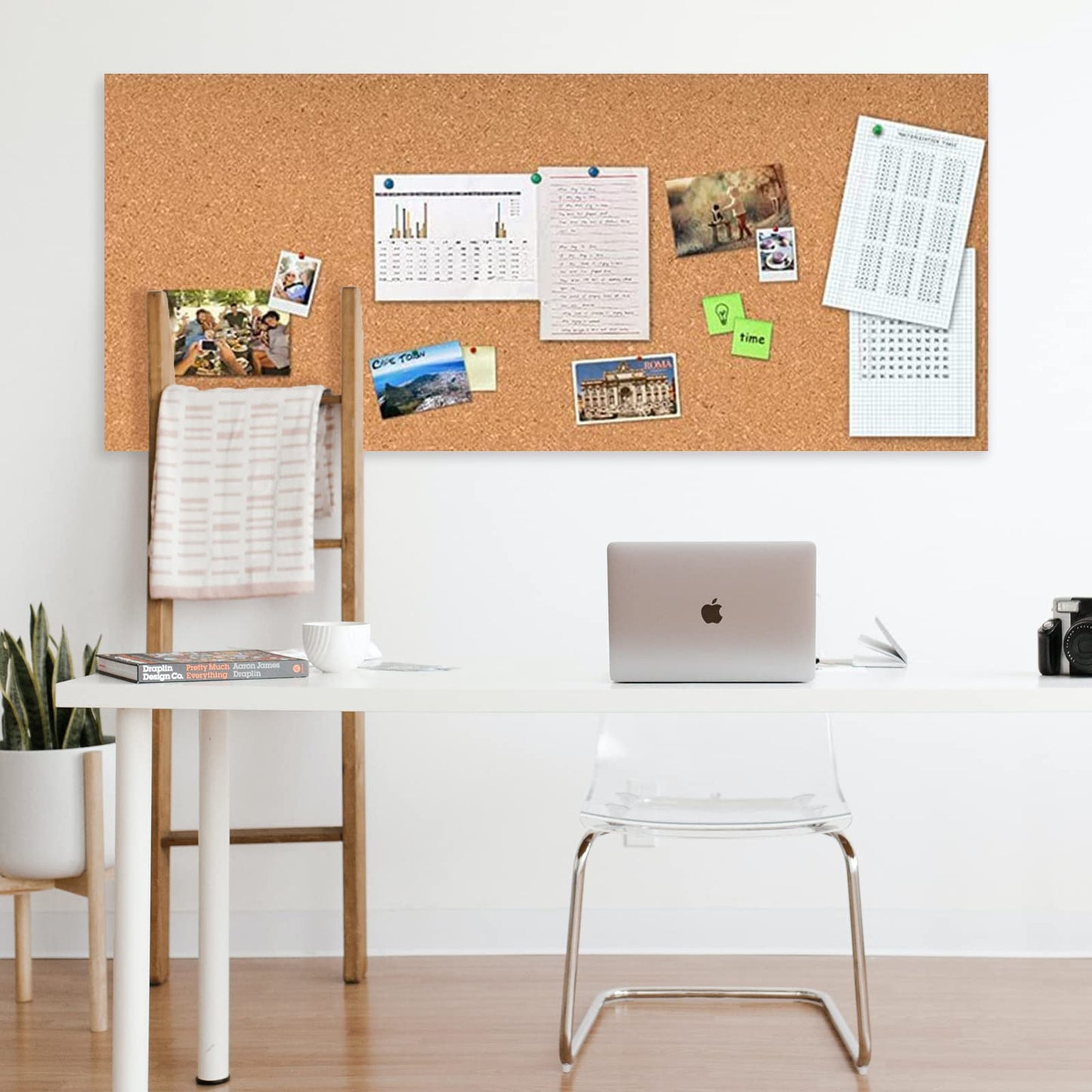 Aitakatta Cork Board Roll, 1/4" Thick Cork Boards for Walls, Approx 48"x24" Cork Board Rolls Bulletin Boards for Home School Officel(6mm,Roll,60120)