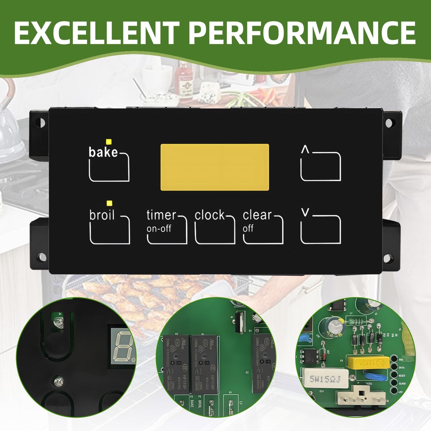 Durable Oven Range Stove Clock Control Board - Directly Replaces 5304518660, Designed for FRIGIDAIRE 316455400 Range Oven
