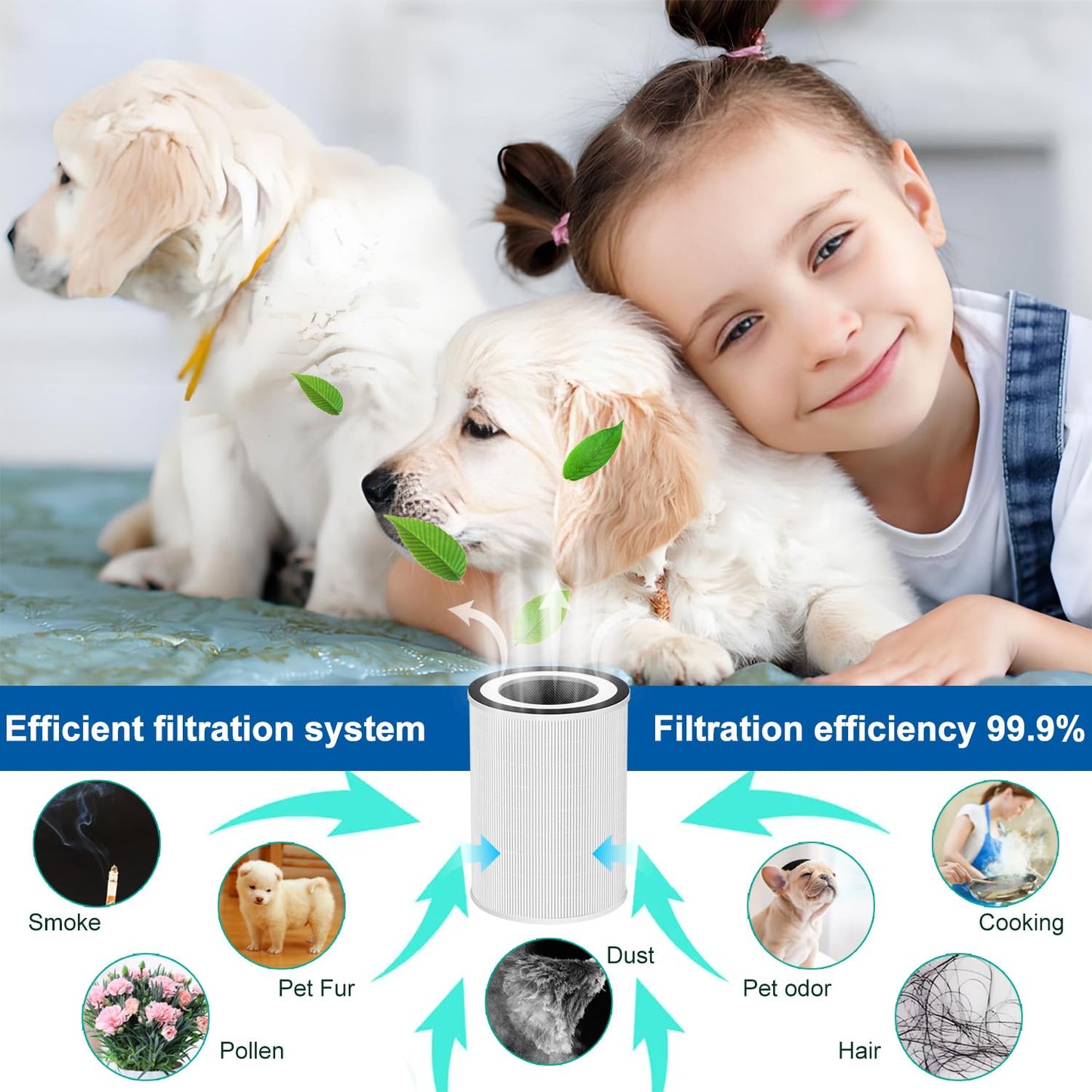 Slirceods Humidifier Wicking Filter,Compatible with Afloia MIRO PRO, Kilo PRO Air Cleaner Purifier Humidifier FOR ORB Air Purifier 2-in-1, 2 Pack