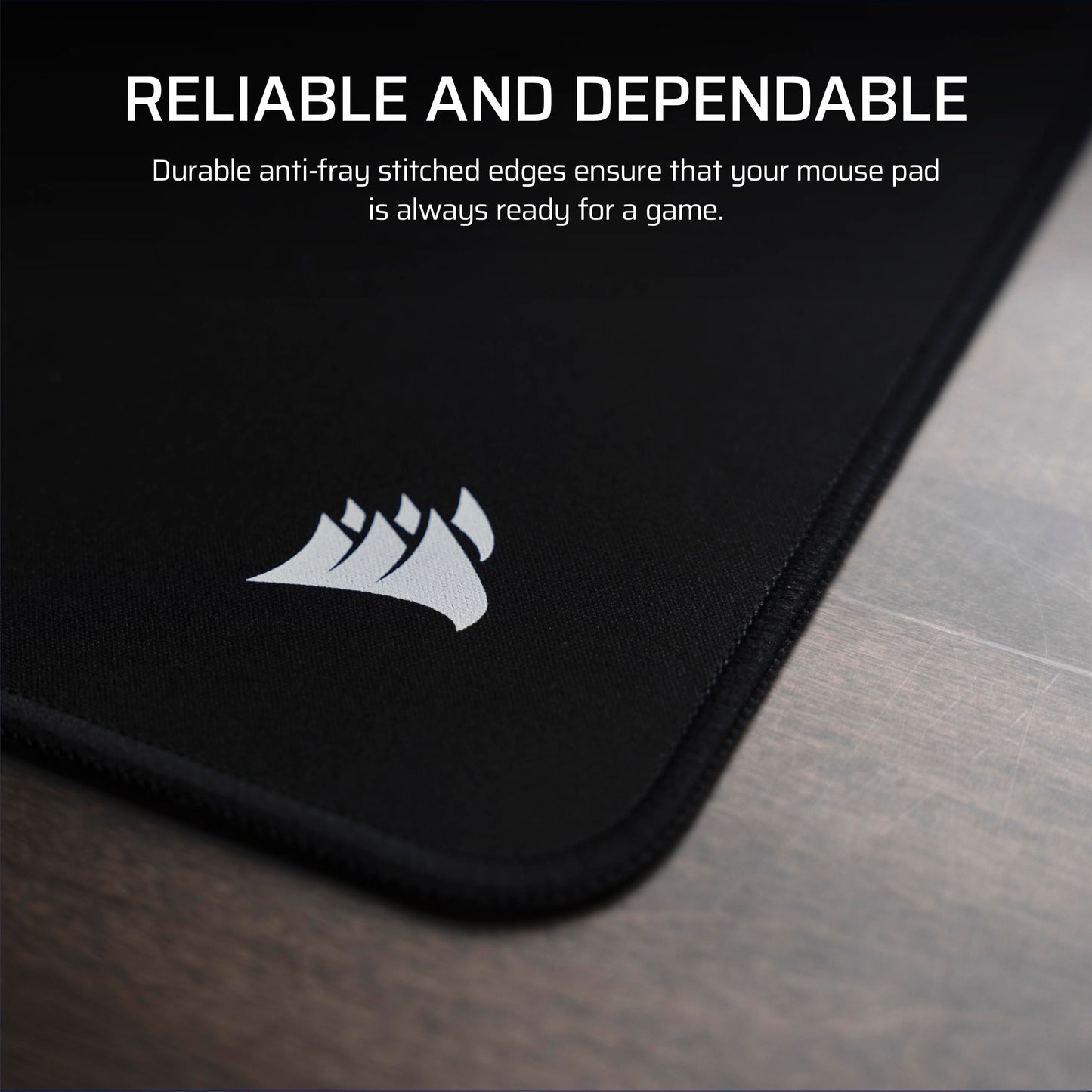 Corsair MM Anti-Fray Cloth Gaming Mouse Pad – XXXL (1220 x 590mm), Precision Micro-Woven Surface, Non-Slip Natural Rubber Base, Stitched Edges – Black