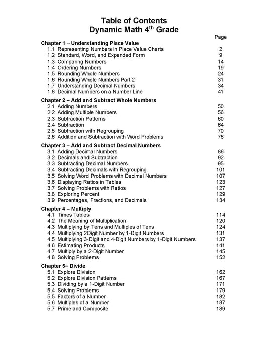 The Dynamic Math Workbook & Study Guide Covers the Complete 4th Grade Math Curriculum, US State Standards Edition! Written by teachers, and featuring 100’s of examples and practice questions!