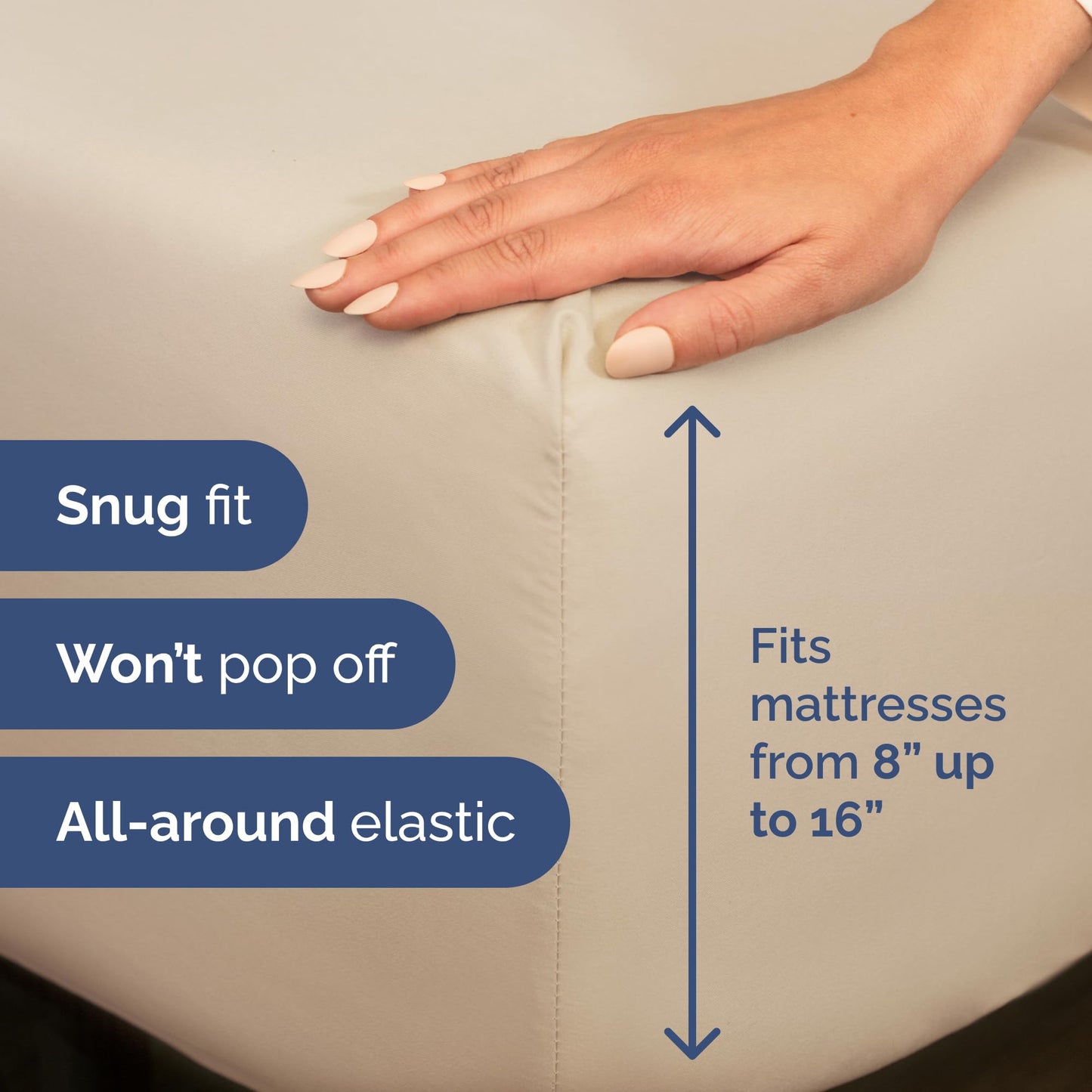 King Size 4 Piece Sheet Set - Comfy Breathable & Cooling Sheets - Hotel Luxury Bed Sheets for Women & Men - Deep Pockets, Easy-Fit, Extra Soft and Wrinkle Free Sheets - Wheat Oeko-Tex Bed Sheet Set